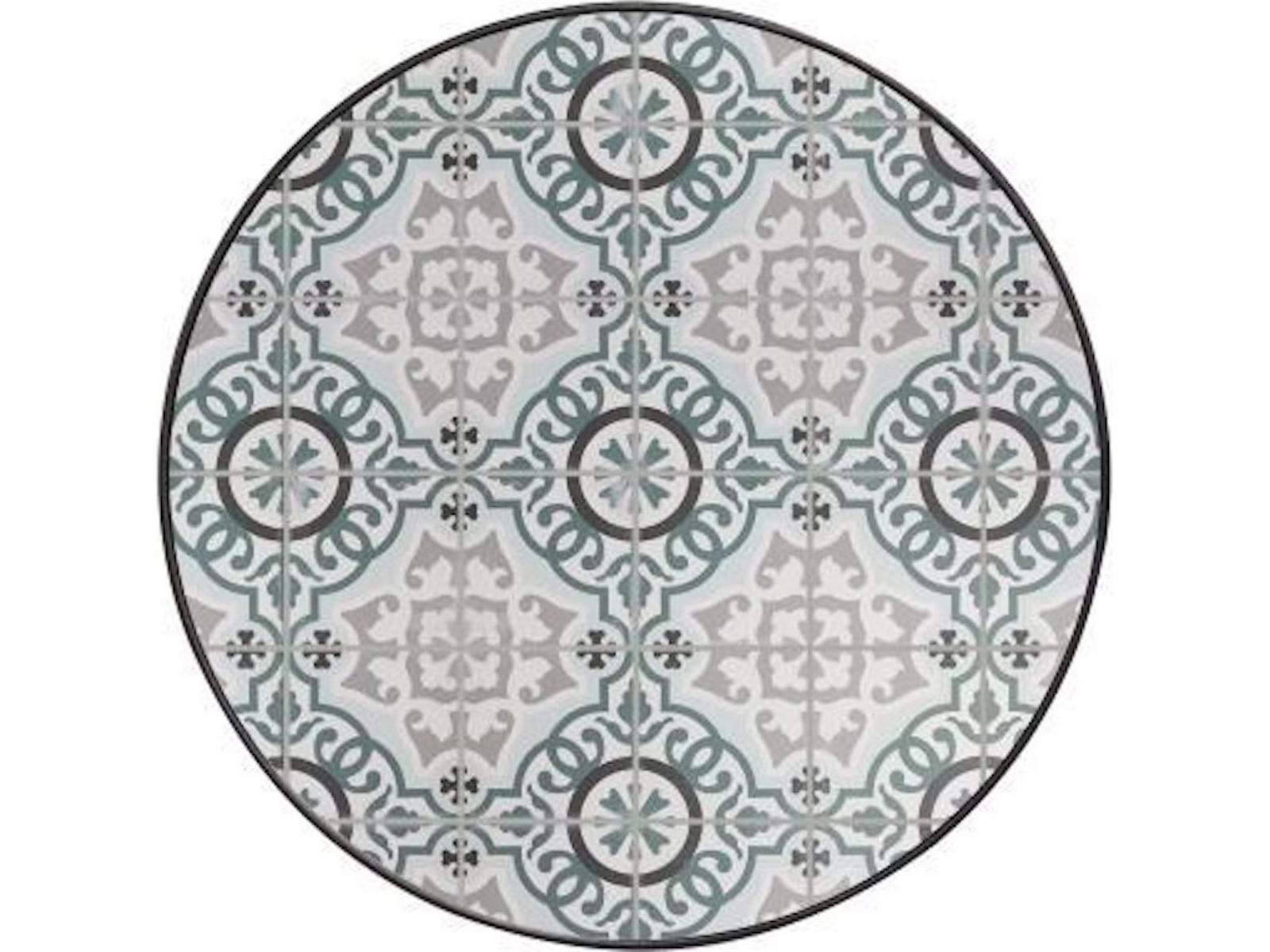 OW Lee Valencia Porcelain Round Table Top with Aluminum Rim