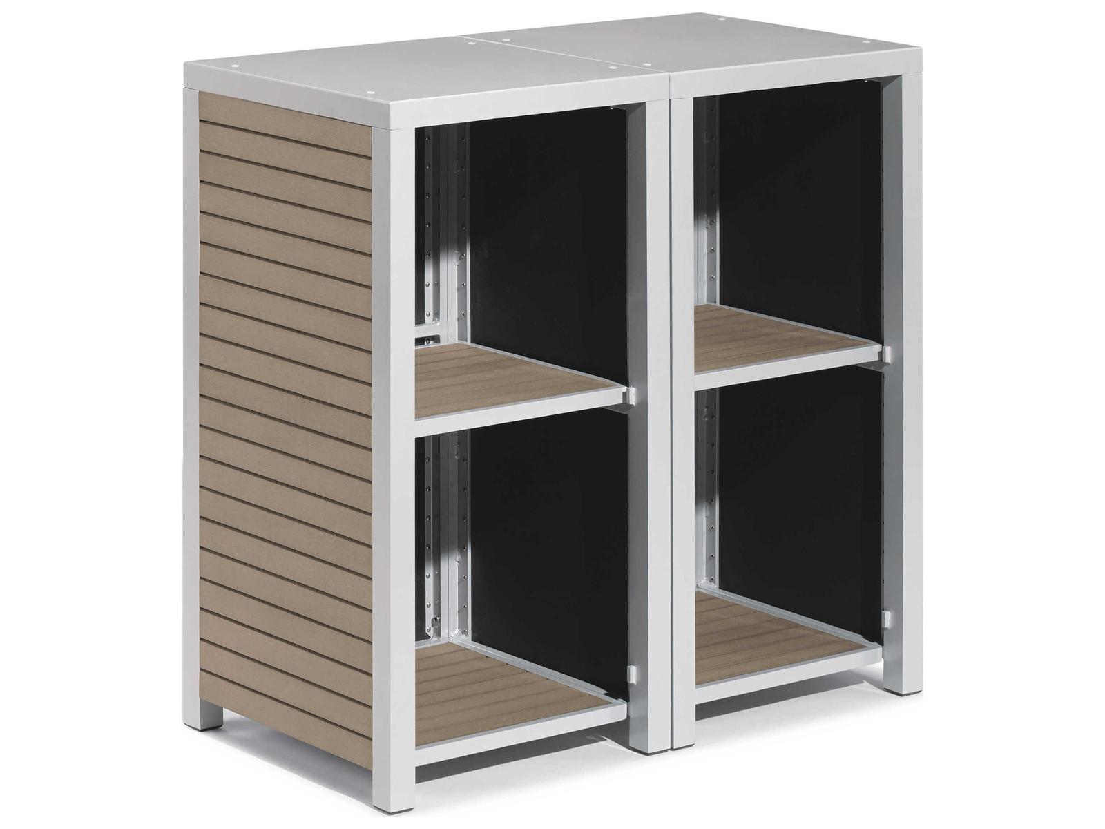 Oxford Garden Travira 2 Piece Modular Valet Storage Rack Shelves Bases Set