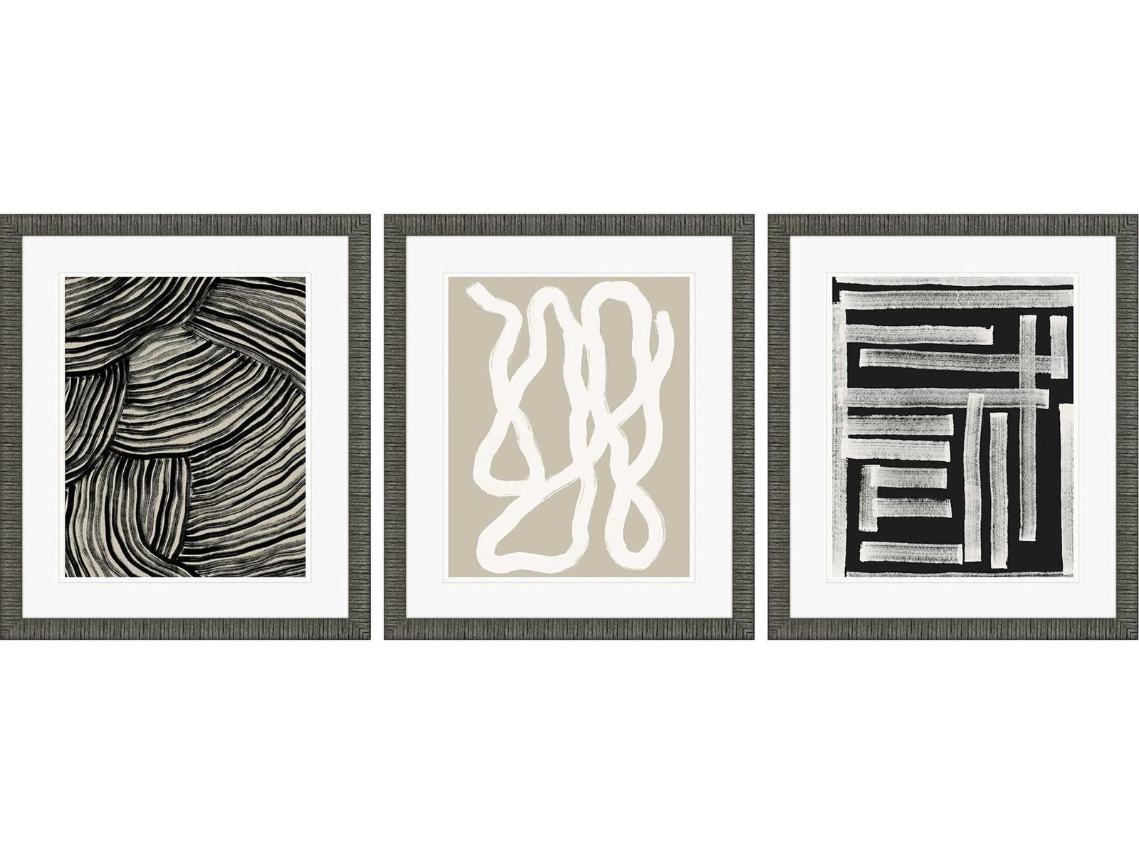 Paragon Naive Lines-IV Wall Art Set of 3