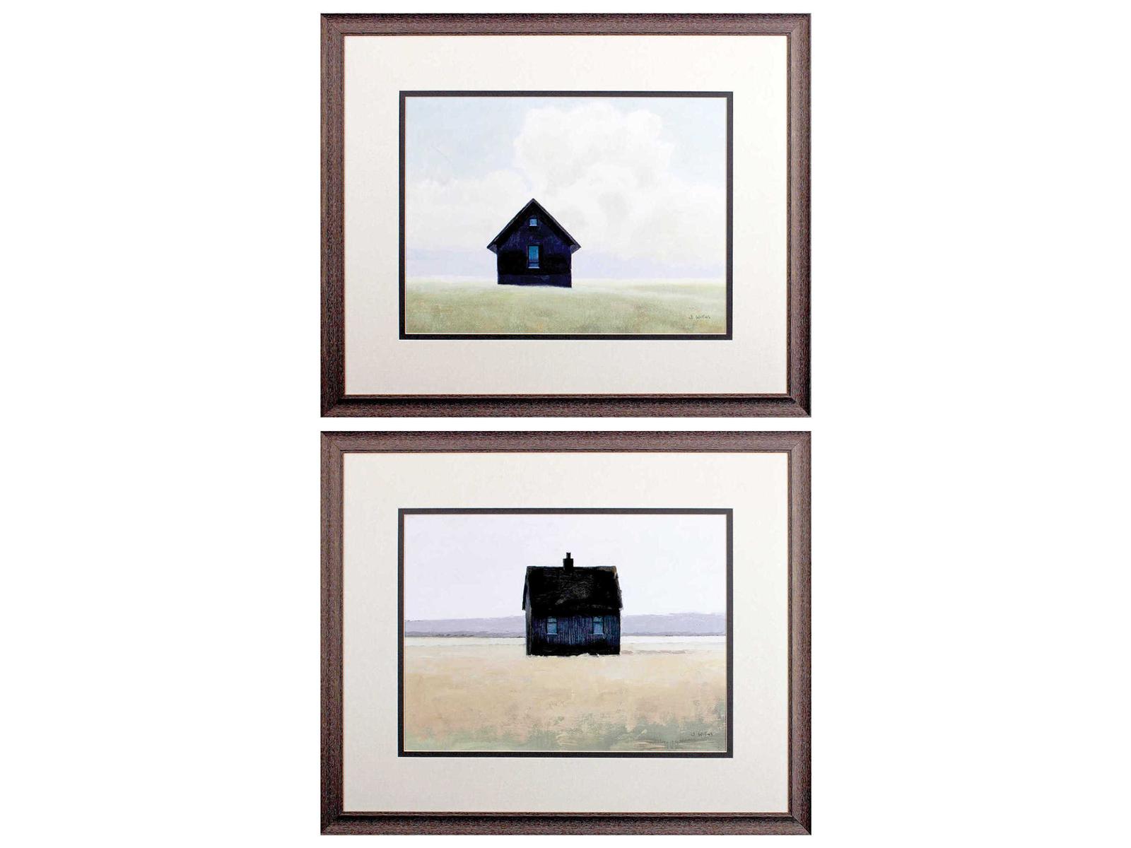 Paragon Farmhouse Lonely Landscape Wall Art Set of 2
