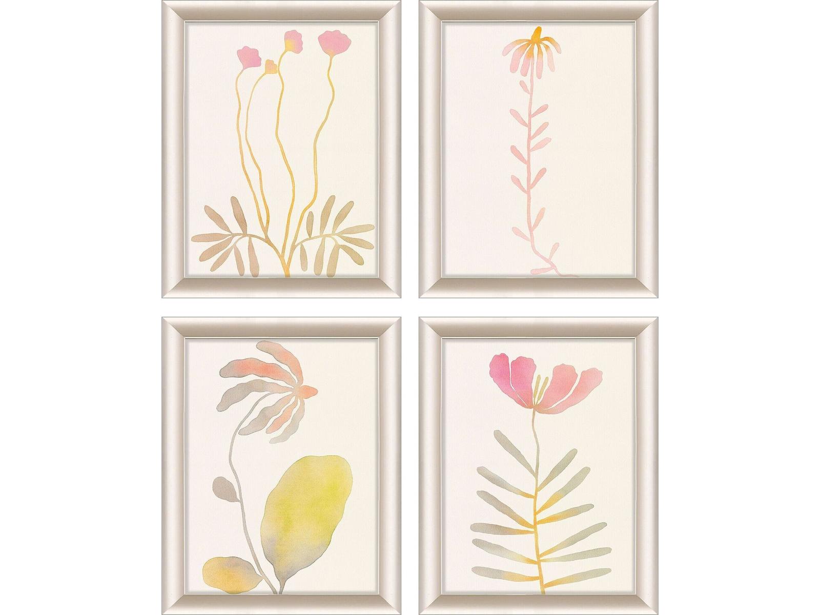 Paragon Soft Bloom Framed Art - Set of 4