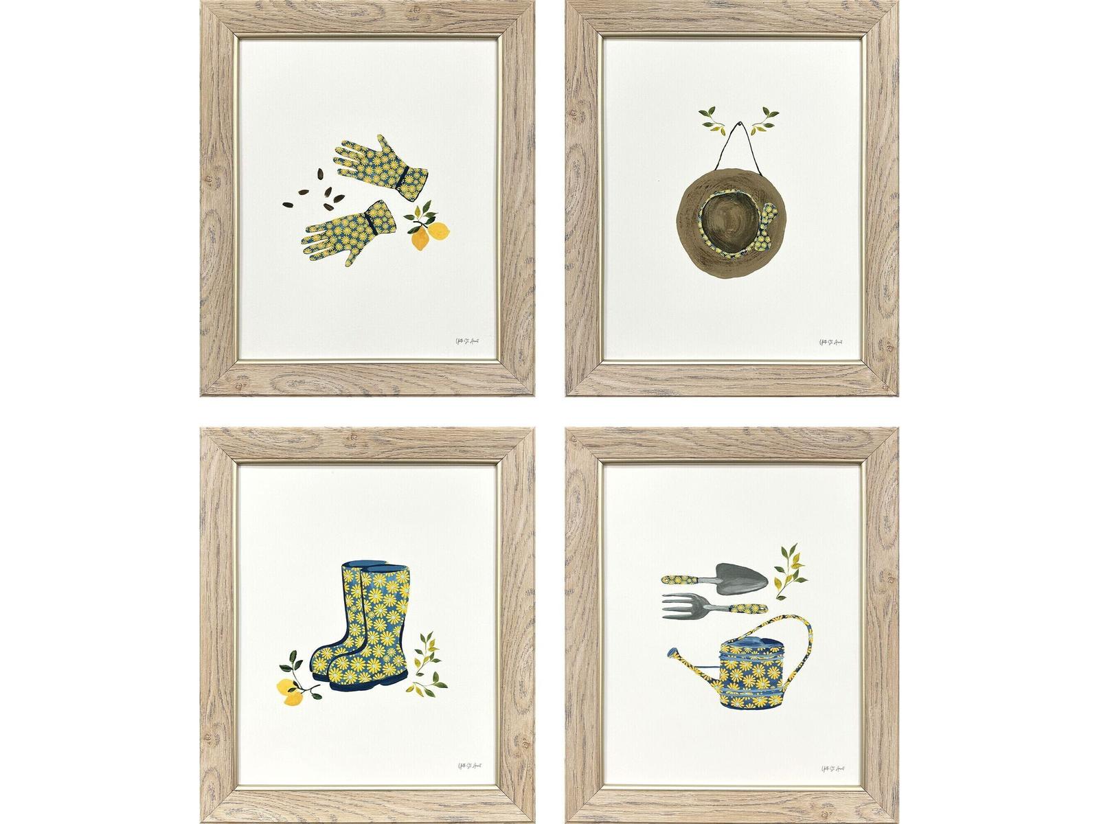 Paragon Summer Garden Framed Art - Set of 4