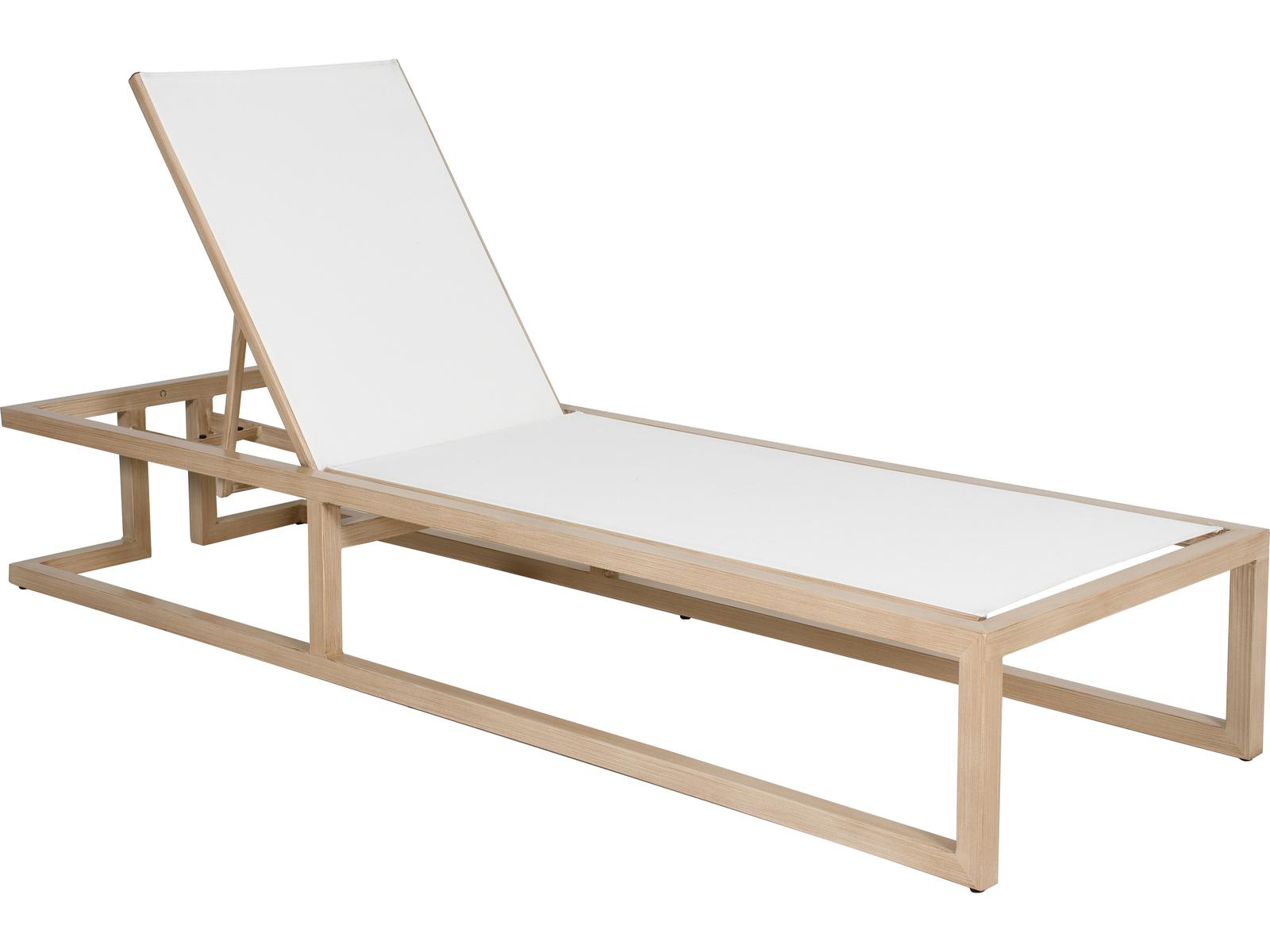 Castelle Gala Sling Aluminum Adjustable Sling Outdoor Patio Chaise Lounge