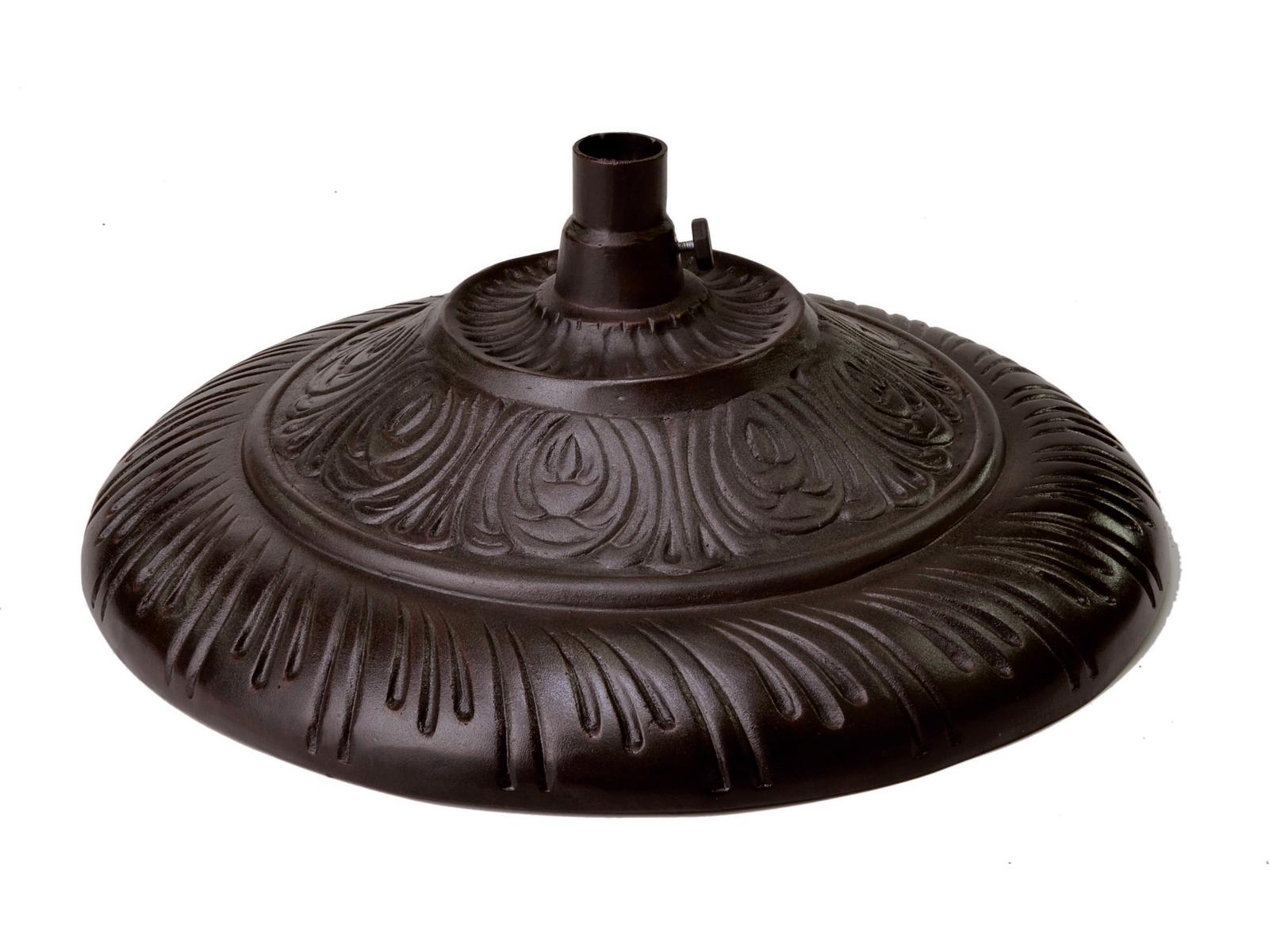 Castelle Cast Aluminum Umbrella Base Floral Design 77 lbs