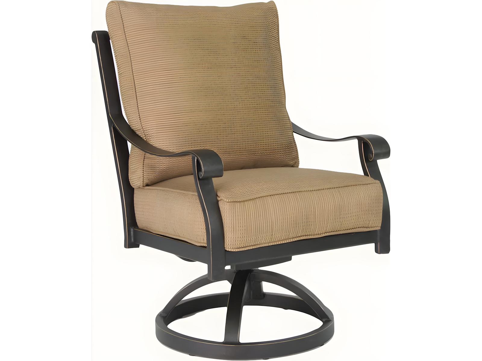 Castelle Madrid Swivel Rocker Dining Arm Chair Cushions