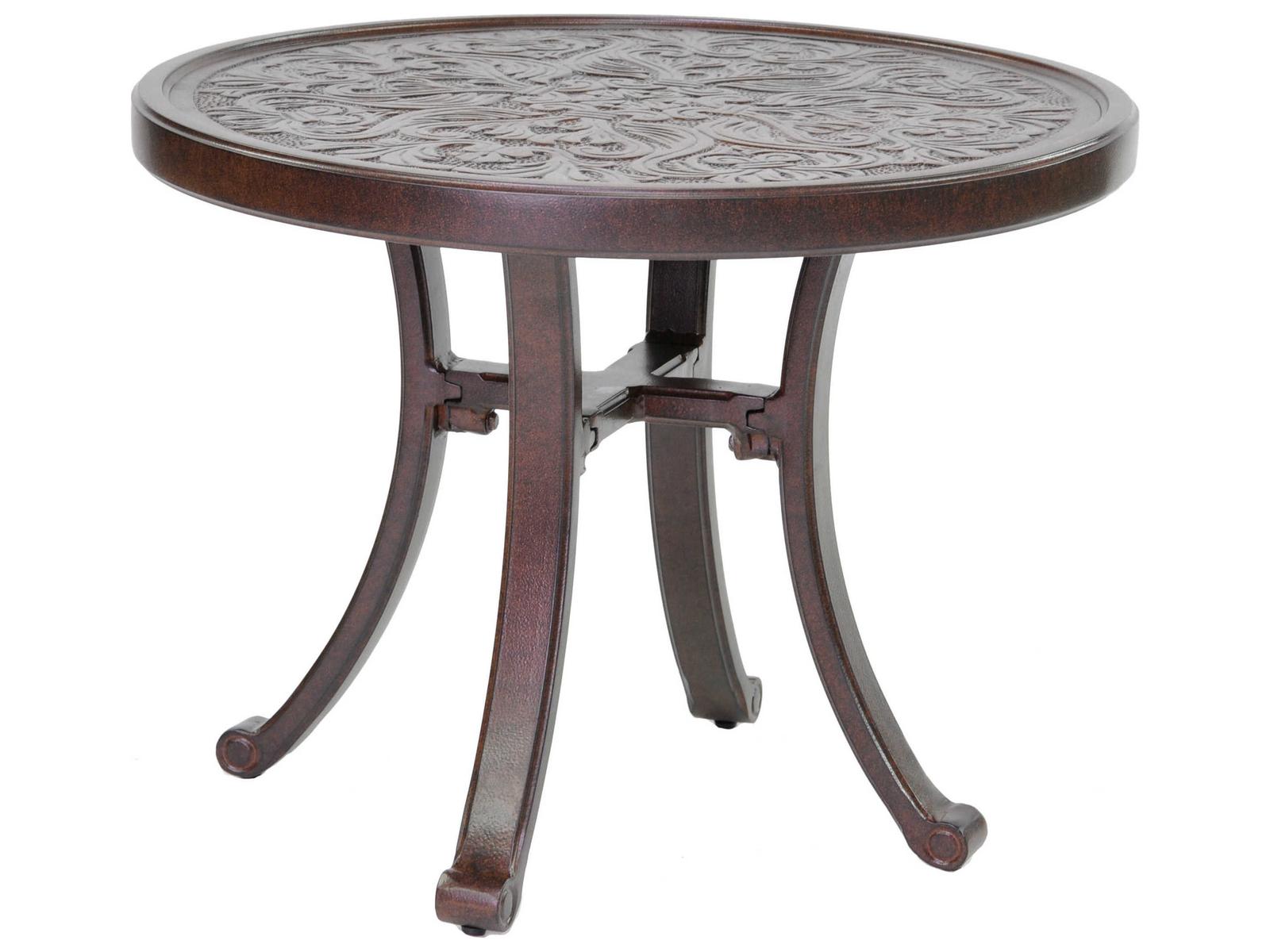 Castelle Vintage Cast Aluminum - Round Occasional Table Ready to Assemble