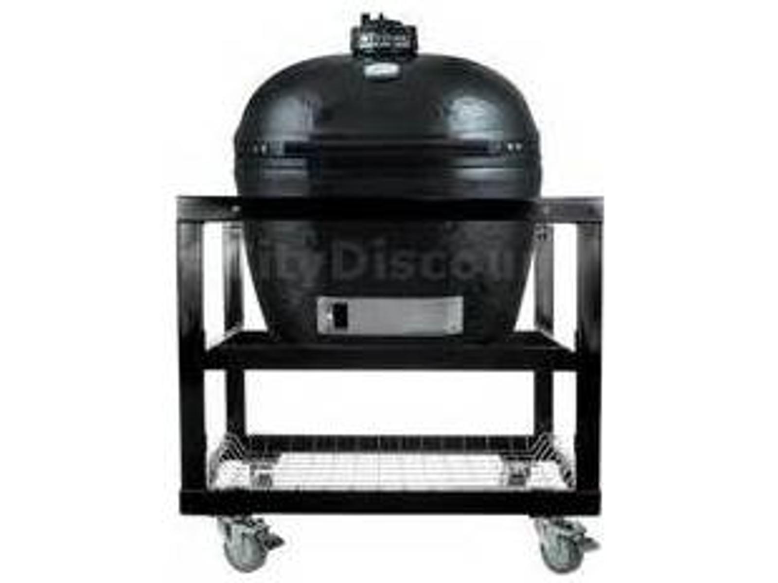 Primo Oval Junior Charcoal Grill with Stainless Steel Cart