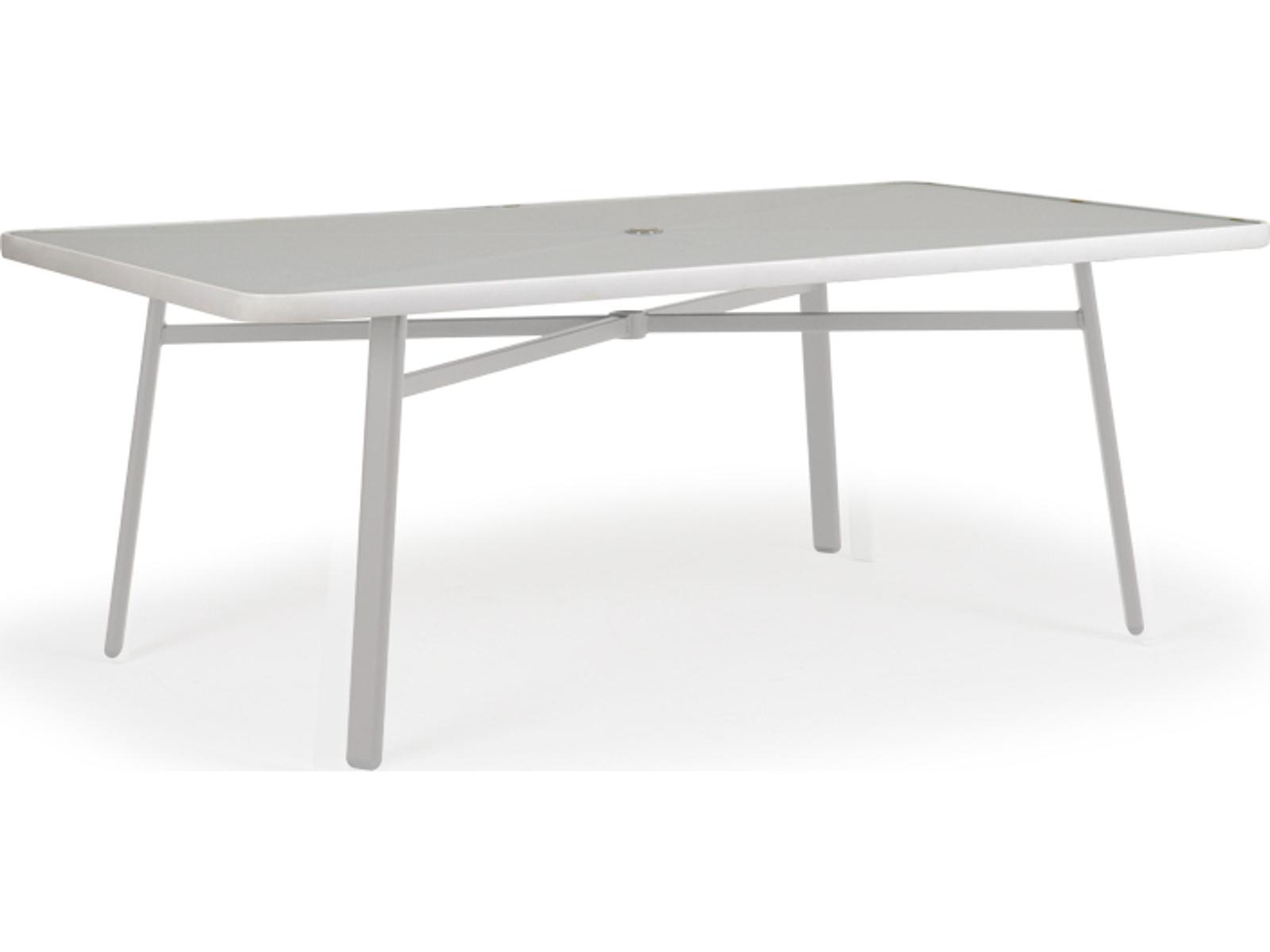 Watermark Living Sandoval Rectangular Glass Table Top with Umbrella Hole