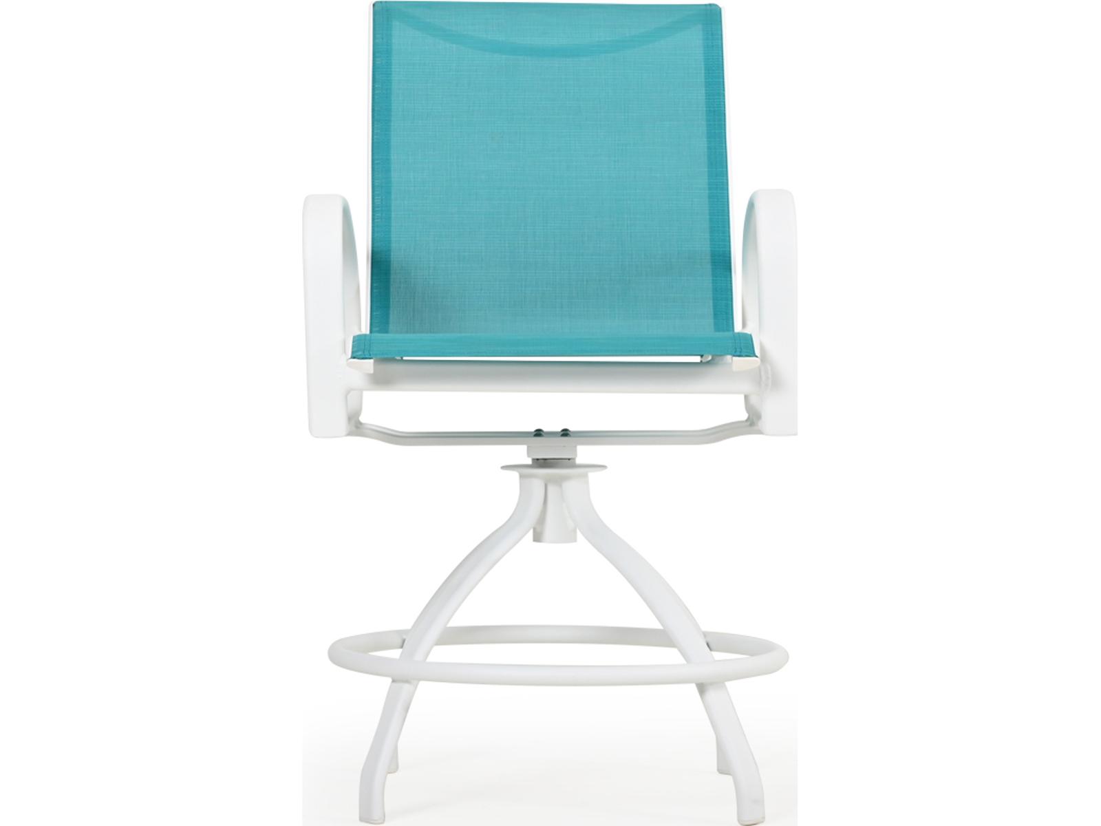 Watermark Living Sandoval Aluminum Sling Swivel Patio Counter Stool