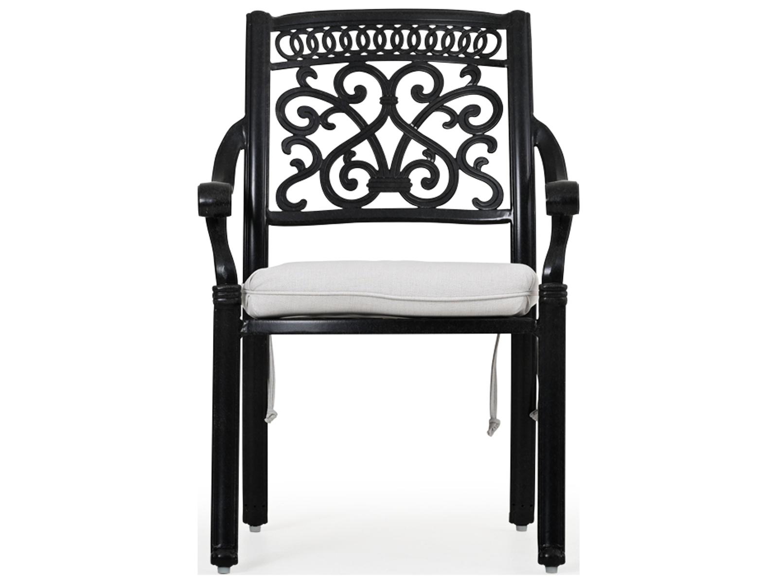 Watermark Living Dauphine Cast Aluminum Outdoor Patio Dining Arm Chair