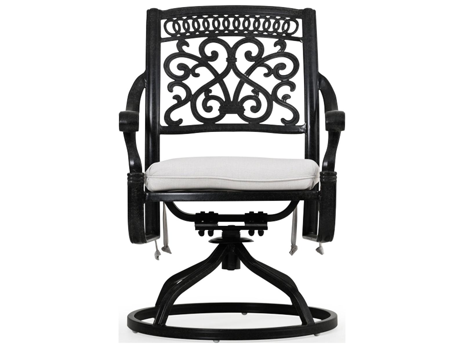 Watermark Living Dauphine Cast Aluminum Swivel Rocker Patio Dining Arm Chair