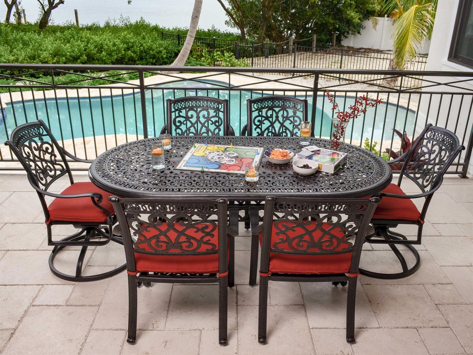 Watermark Living Dauphine Cast Aluminum Outdoor Dining Set