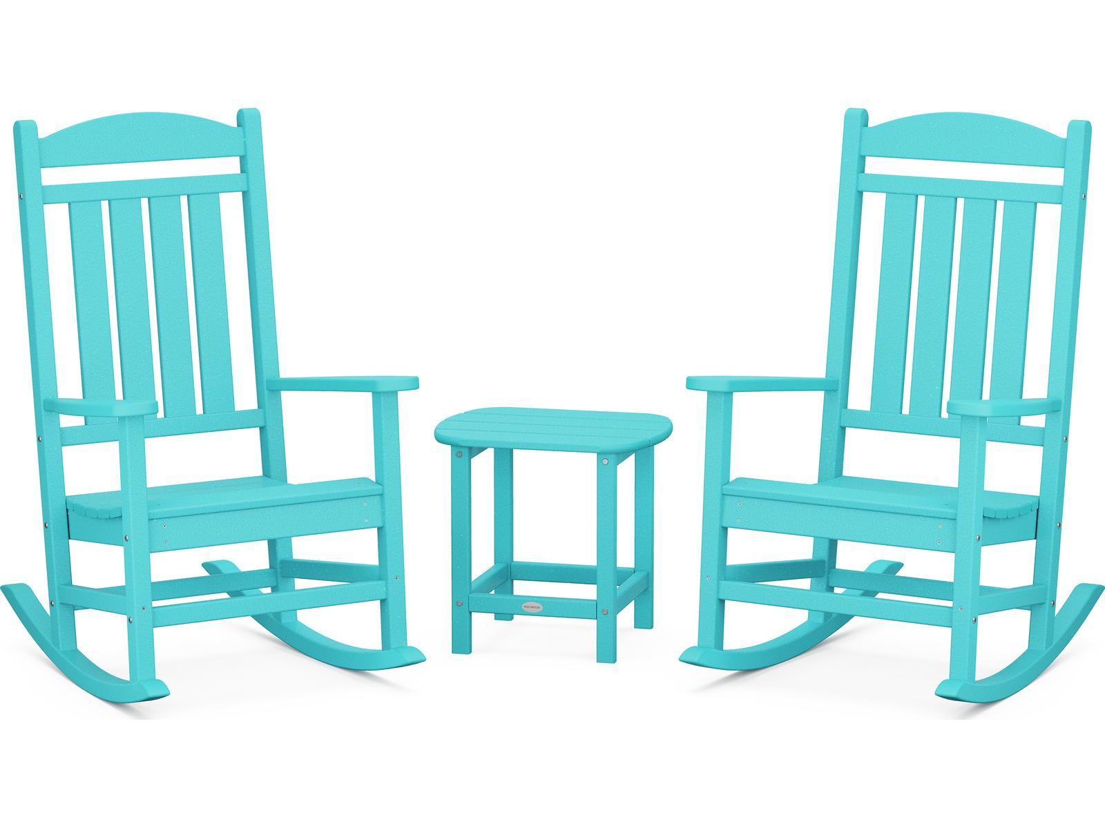 POLYWOOD® Presidential Recycled Plastic Rocker 3-Piece Set