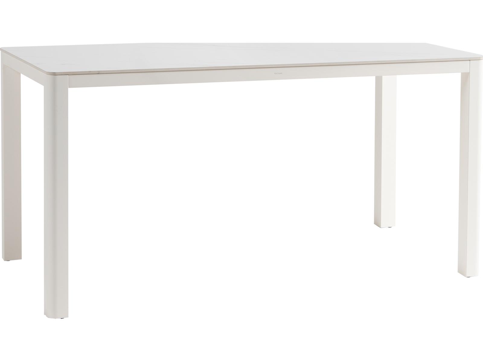Ratana Hampshire Tables Aluminum Rectangular Umbrella Hole Counter Table