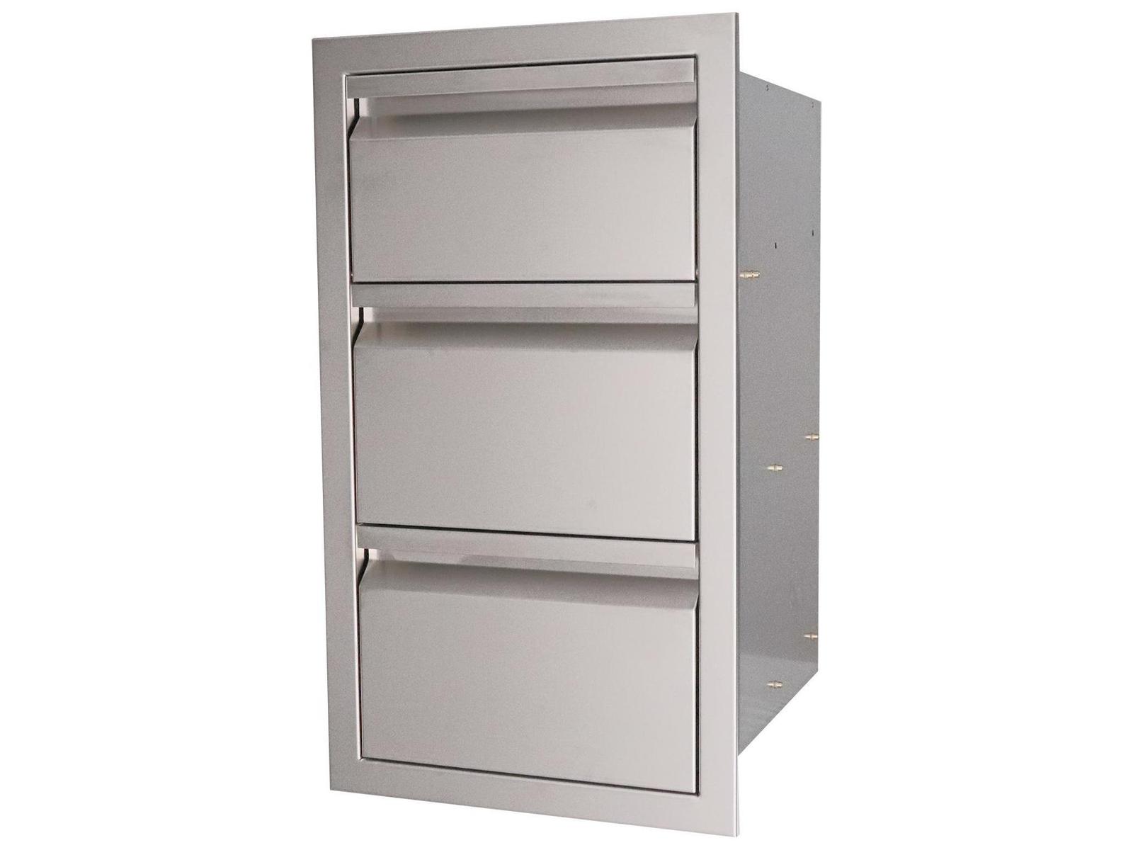 RCS Grills Valiant 17 Inch Stainless Steel Double Access Drawer and Paper Towel Dispenser