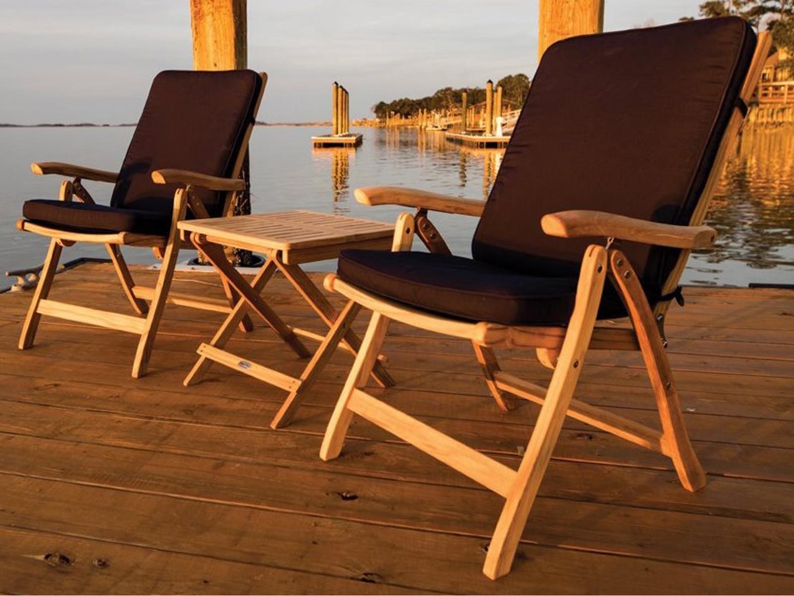 Royal Teak Collection Estate Outdoor Patio Lounge Set