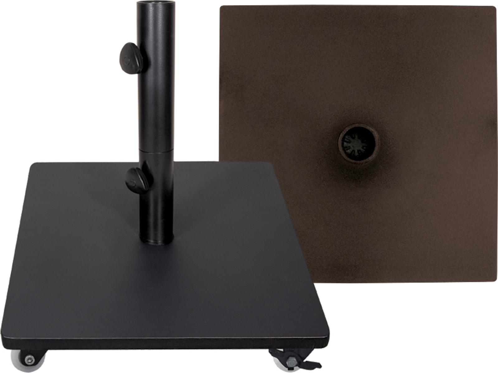 Shademaker Square Steel Umbrella Base with Locking Casters