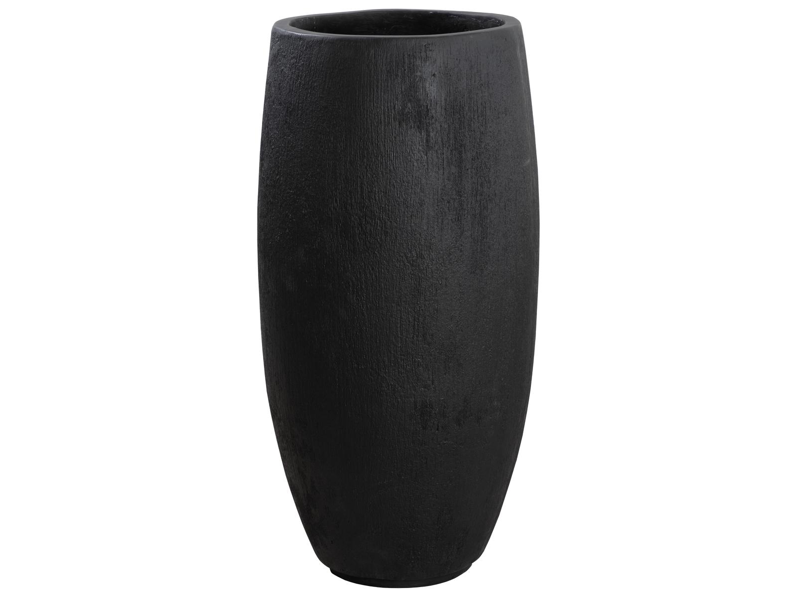 Sunpan Outdoor Coleus Concrete Black Tall Round Planter