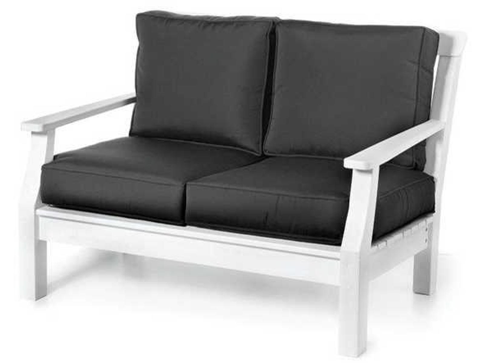 Seaside Casual Nantucket Recycled Plastic Cushion Outdoor Loveseat