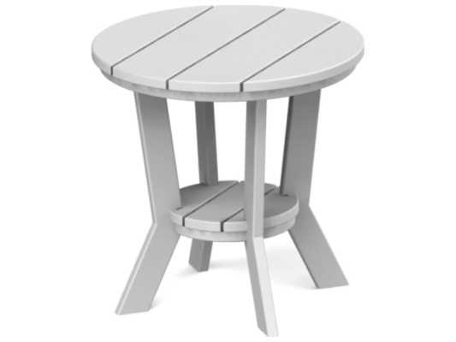 Seaside Casual Mad Recycled Plastic Round Outdoor Patio End Table