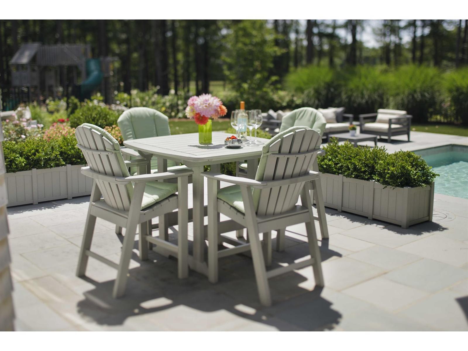 Seaside Casual Shellback Adirondack Recycled Plastic Counter Set