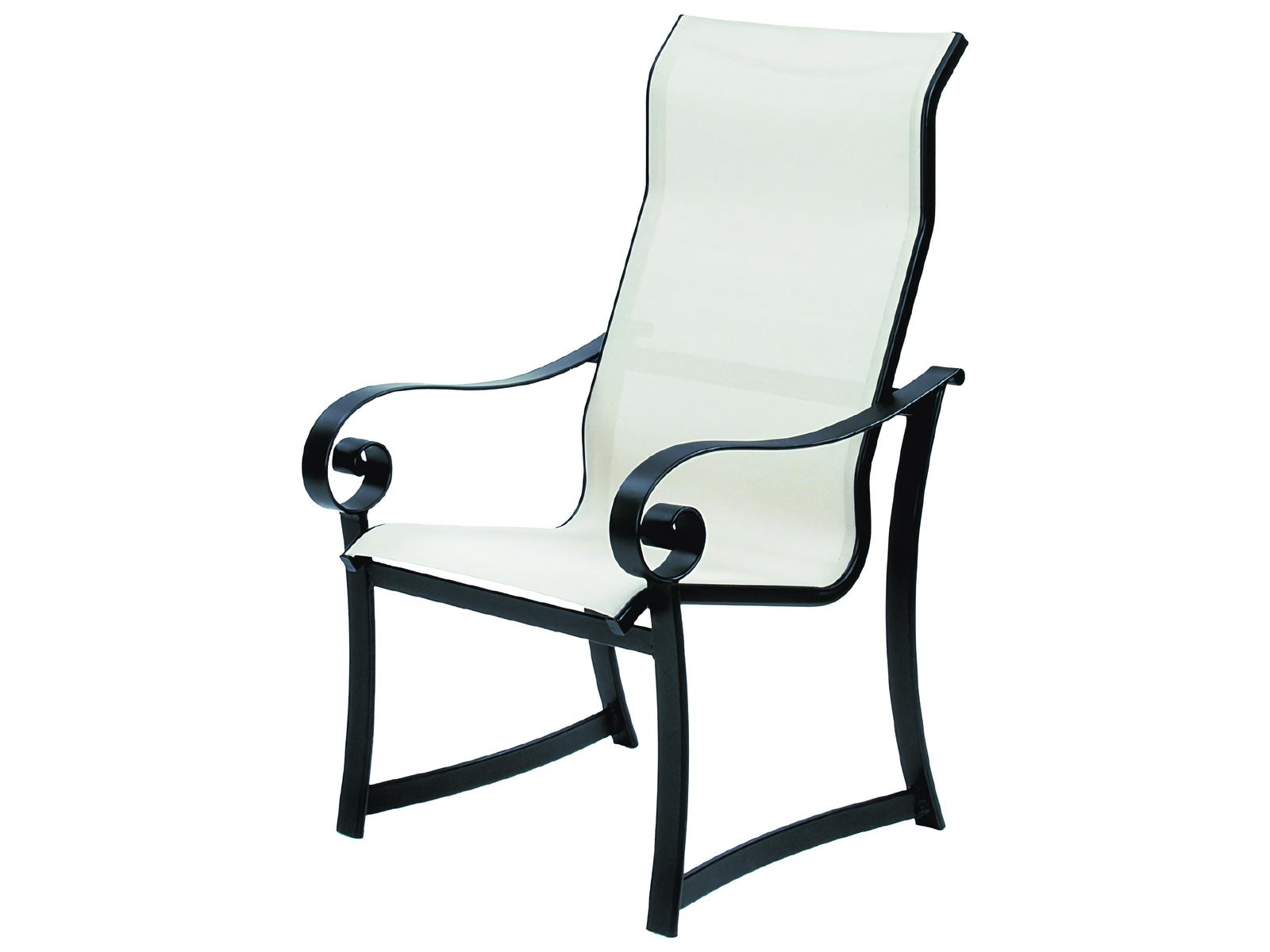 Suncoast Orleans Sling Aluminum Supreme Patio Dining Arm Chair