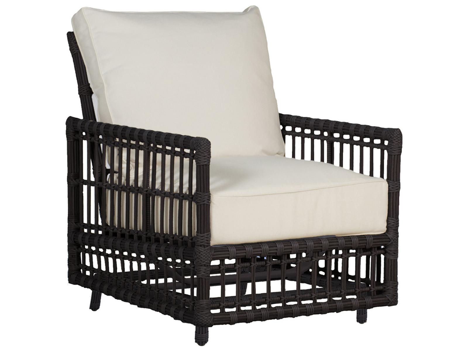 Summer Classics Newport Wicker Spring Outdoor Lounge Chair