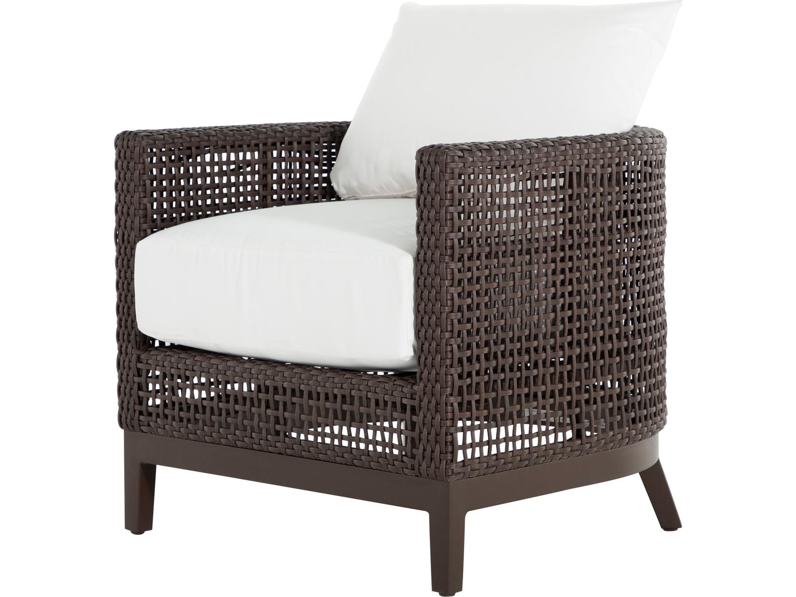 Summer Classics Peninsula Wicker Barrel Patio Lounge Chair with Cushion