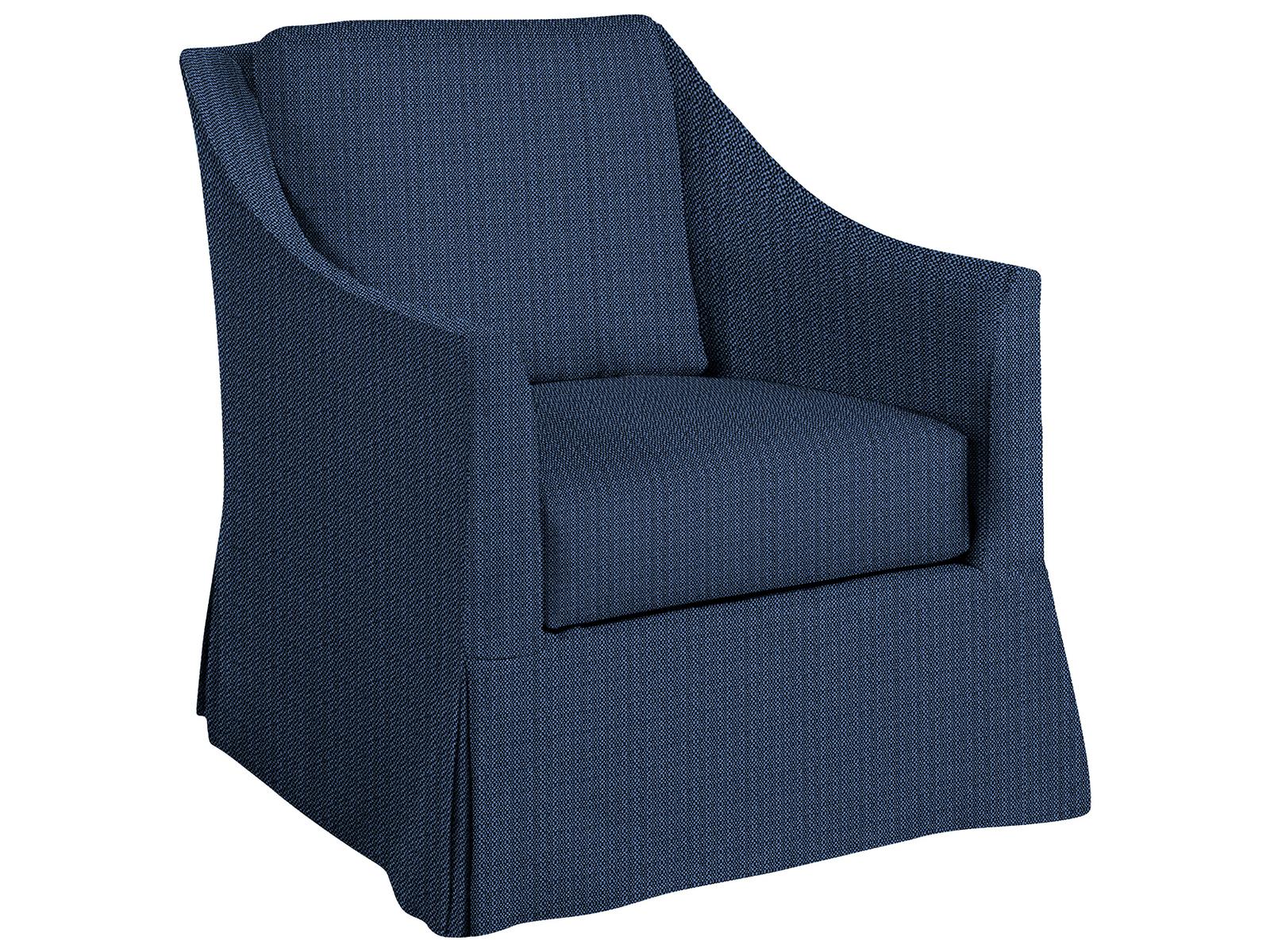 Summer Classics Baldwin Outdoor Swivel Lounge Chair in Grid Cloth Mist