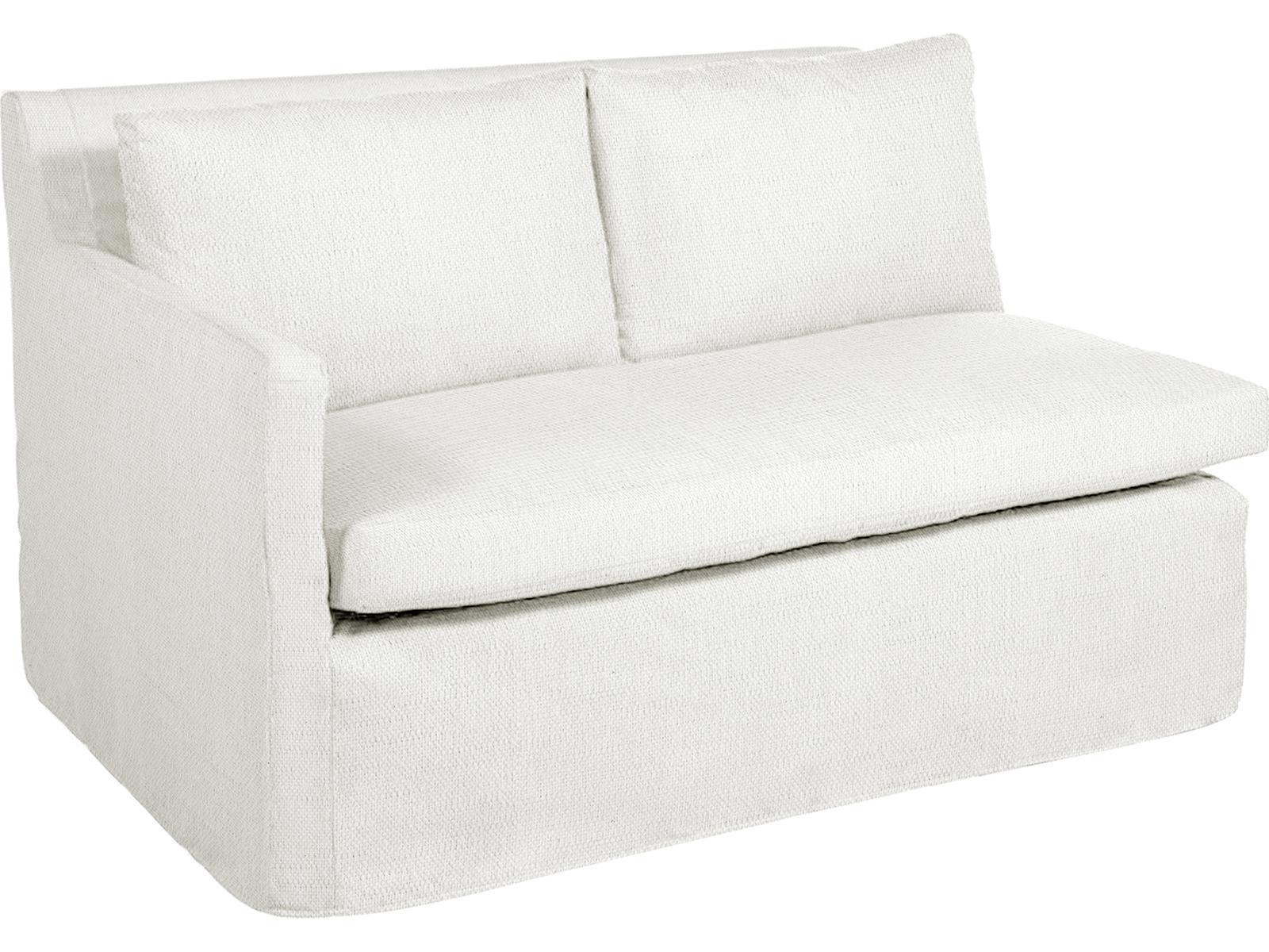 Summer Classics Nora Outdoor Right Arm Facing Loveseat in Linen Snow