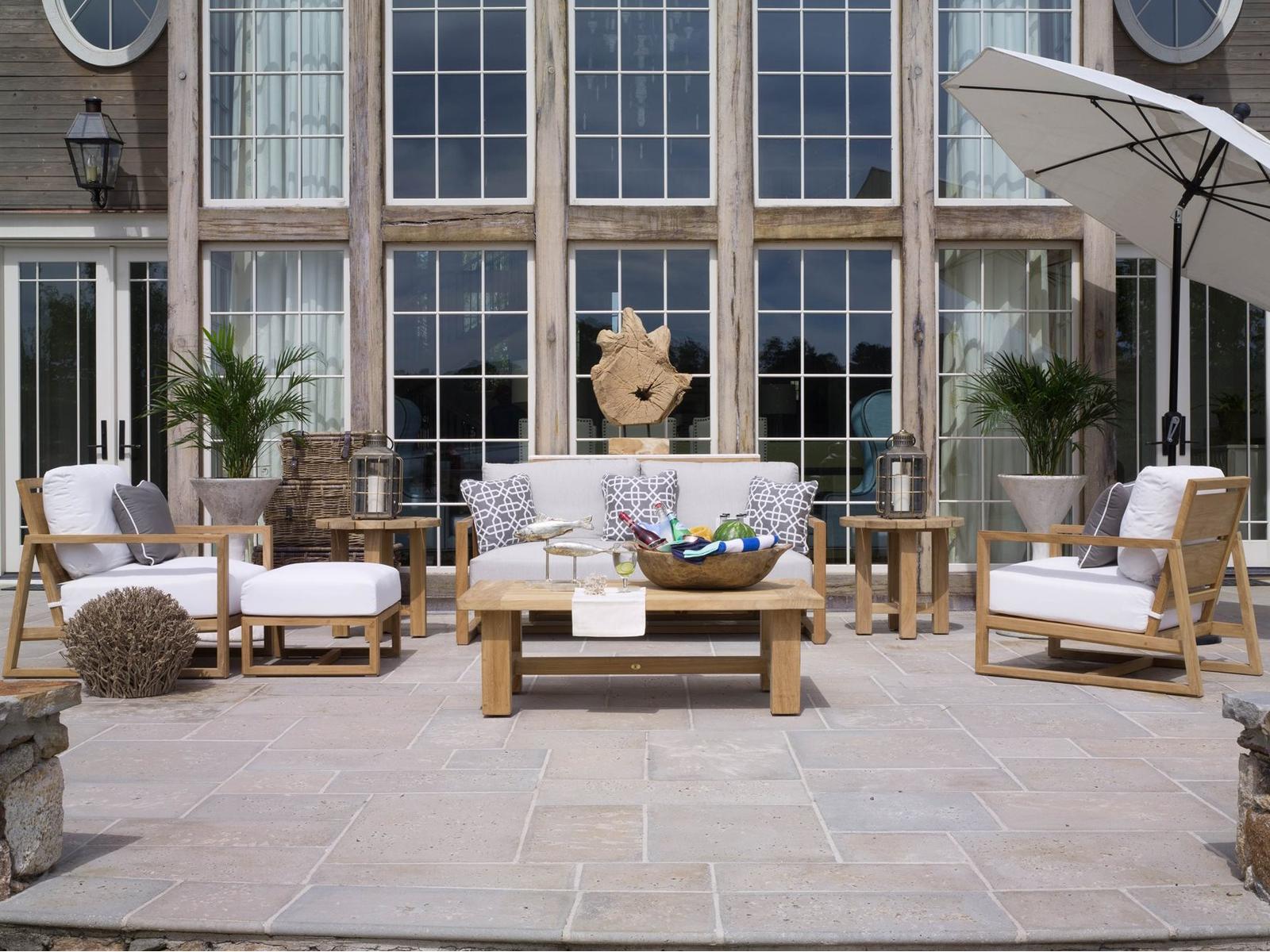 Summer Classics Avondale Teak Cushion Outdoor Lounge Set