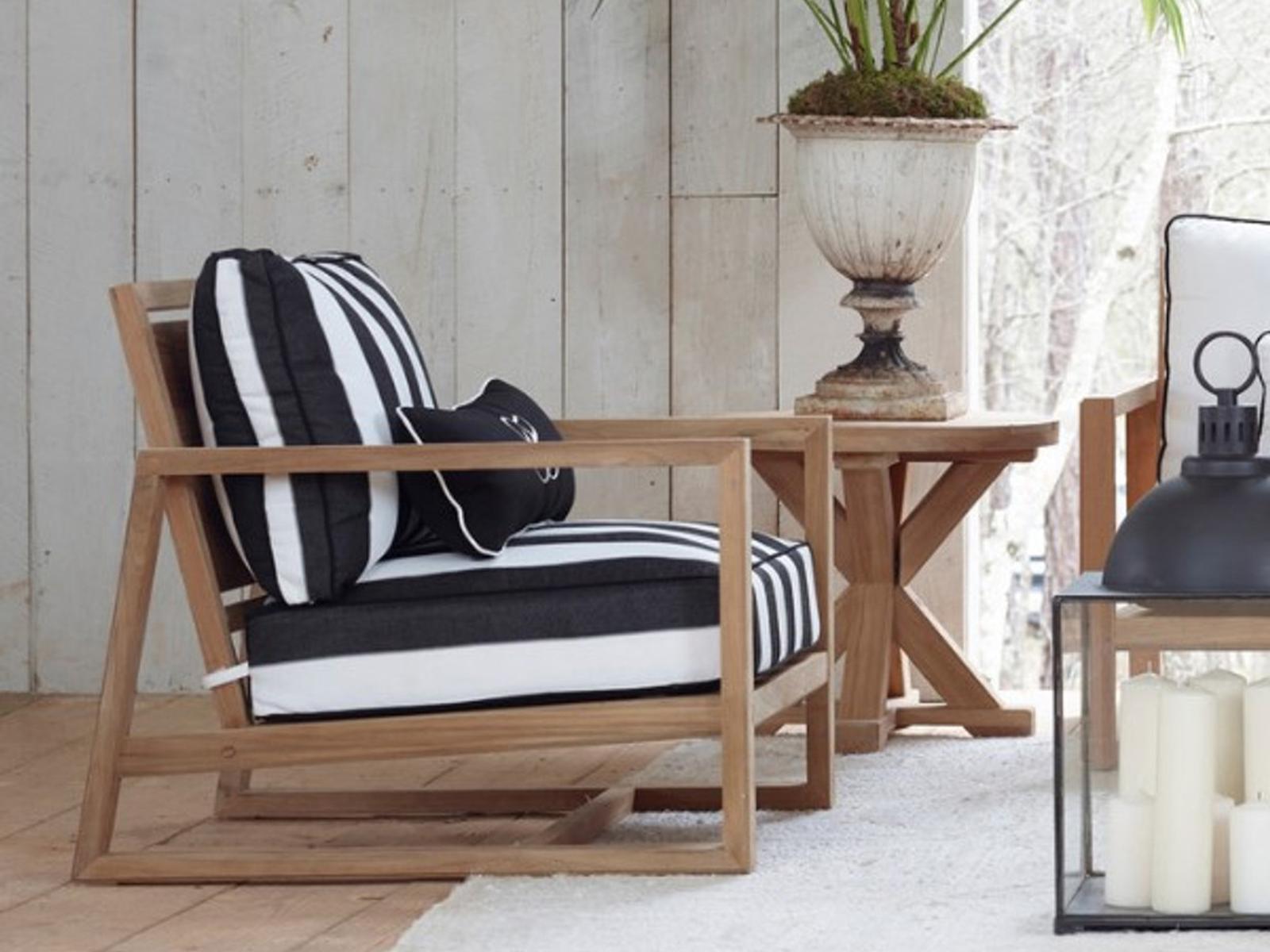 Summer Classics Avondale Teak Cushion Outdoor Patio Lounge Set