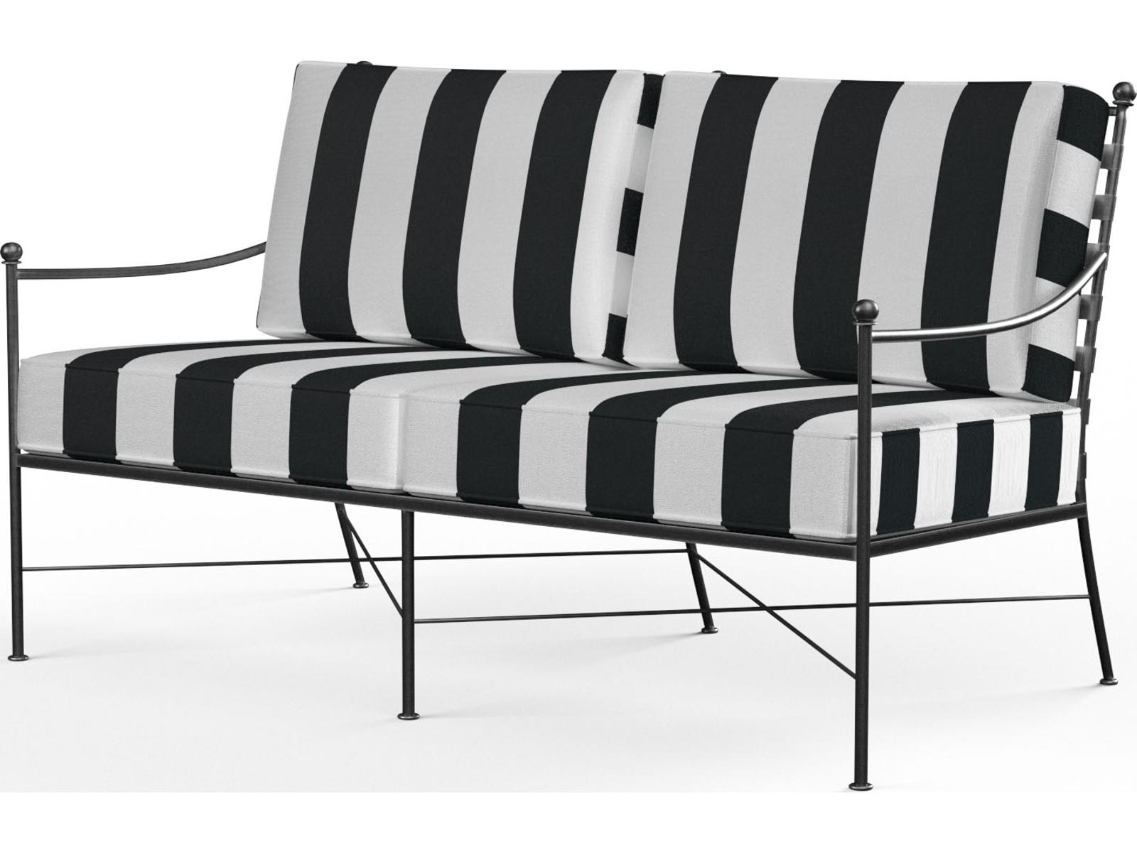 Sunset West Provence Wrought Iron Outdoor Patio Loveseat