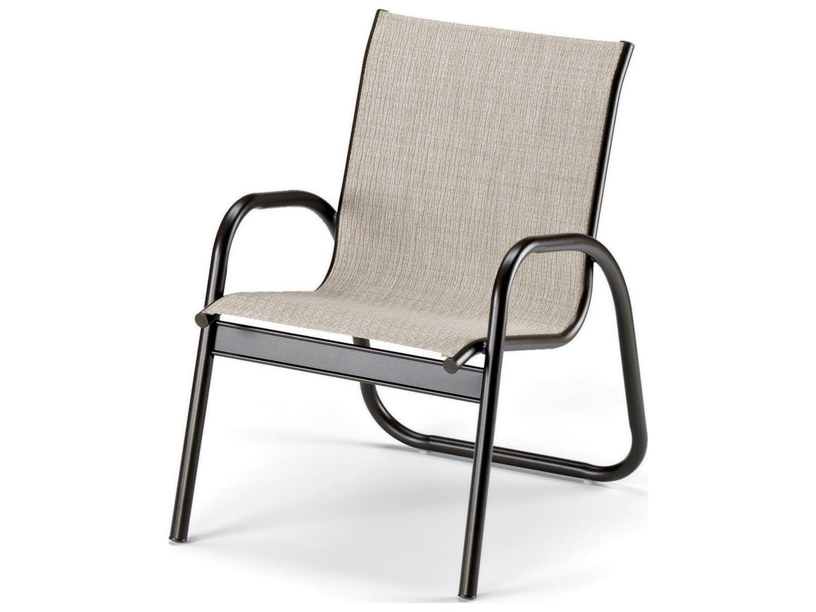 Telescope Casual Gardenella Sling Aluminum Stackable Outdoor Dining Arm Chair