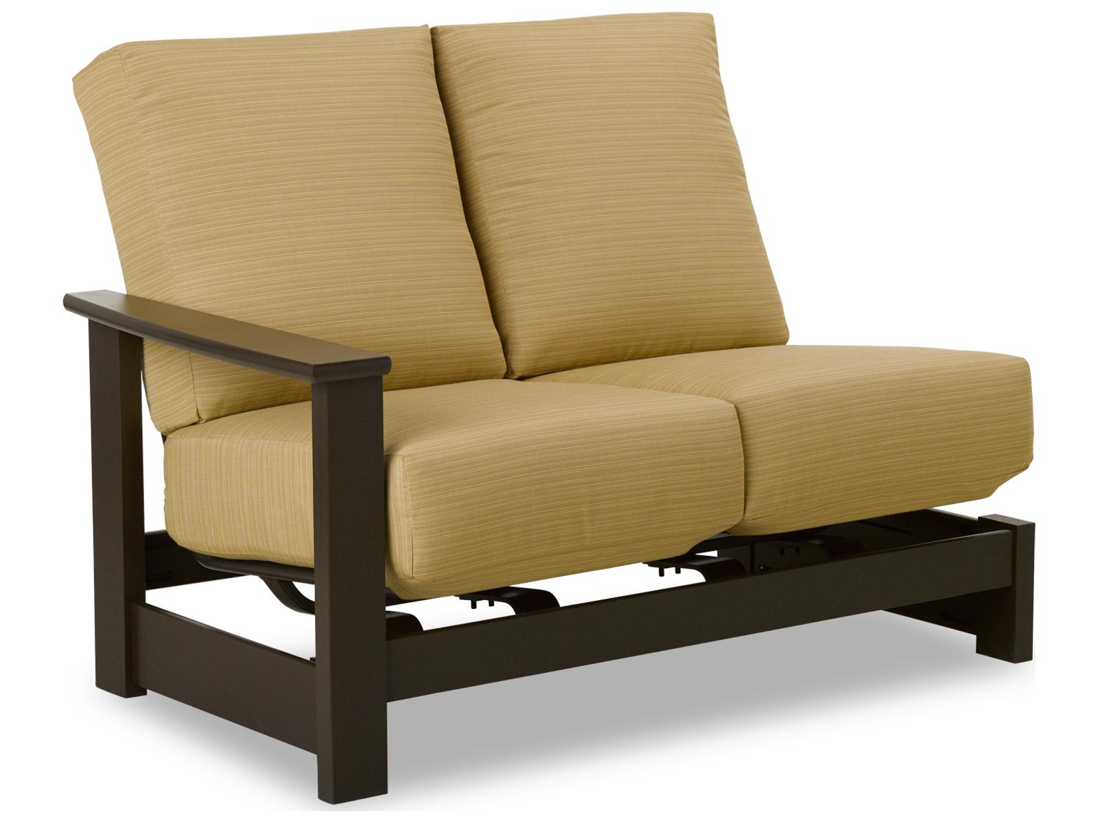 Telescope Casual Leeward Marine Grade Polymer Deep Seat Glider Right Arm Outdoor Loveseat