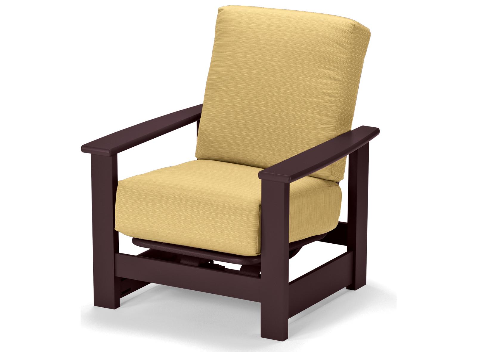 Telescope Casual Leeward Marine Grade Polymer Deep Seat Rocking Patio Lounge Chair
