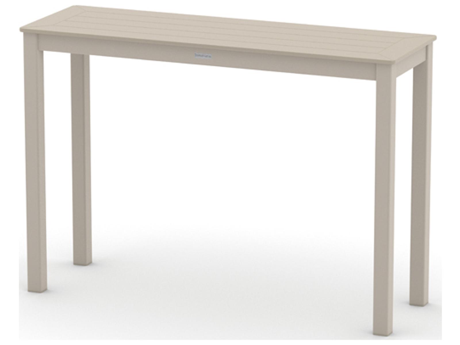 Telescope Casual Marine Grade Polymer Aluminum Rectangular Counter Height Parson Leg Table