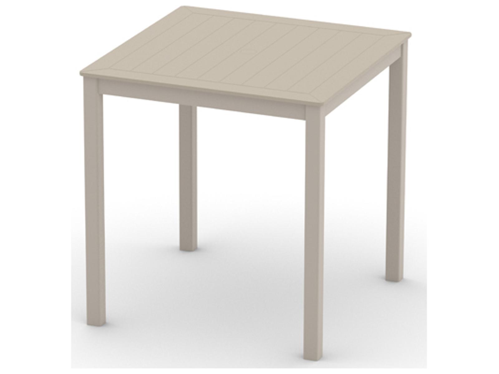 Telescope Casual Marine Grade Polymer Aluminum Square Outdoor Counter Height Table