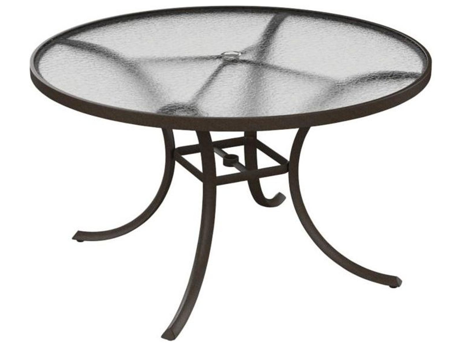 Tropitone Acrylic 48-Inch Round Dining Table with Umbrella Hole