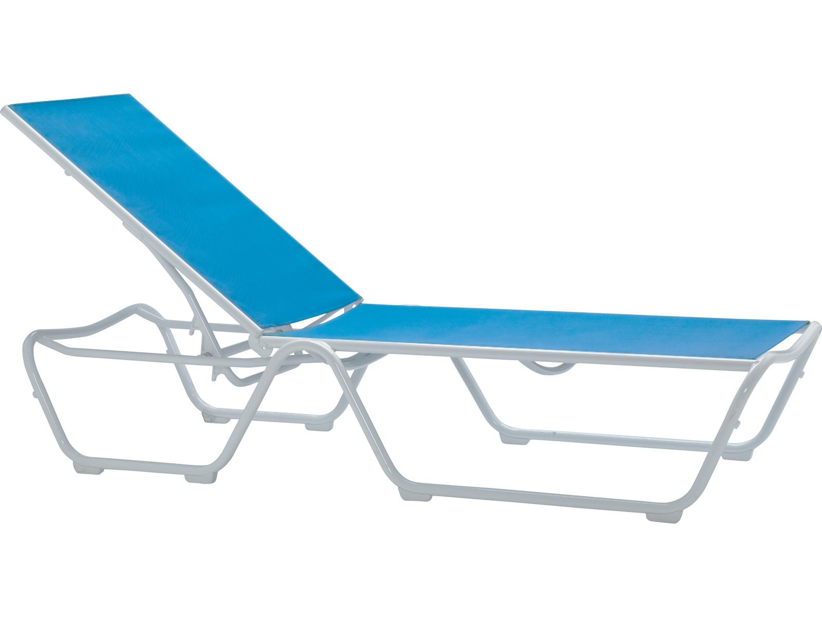 Tropitone Millennia Relaxed Sling Aluminum Stackable Patio Chaise Lounge