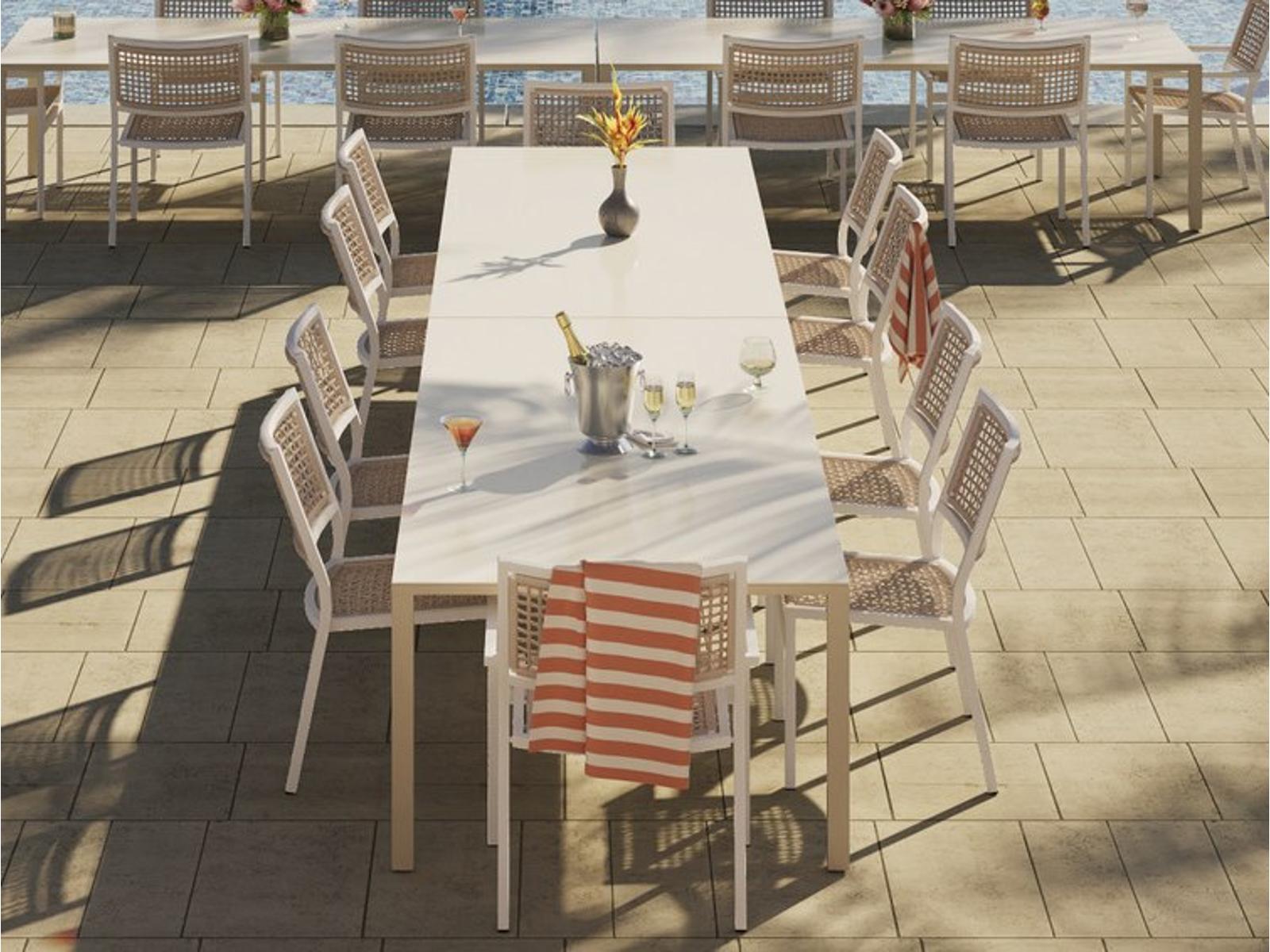 Tropitone Cabana Club Rope Aluminum Dining Set