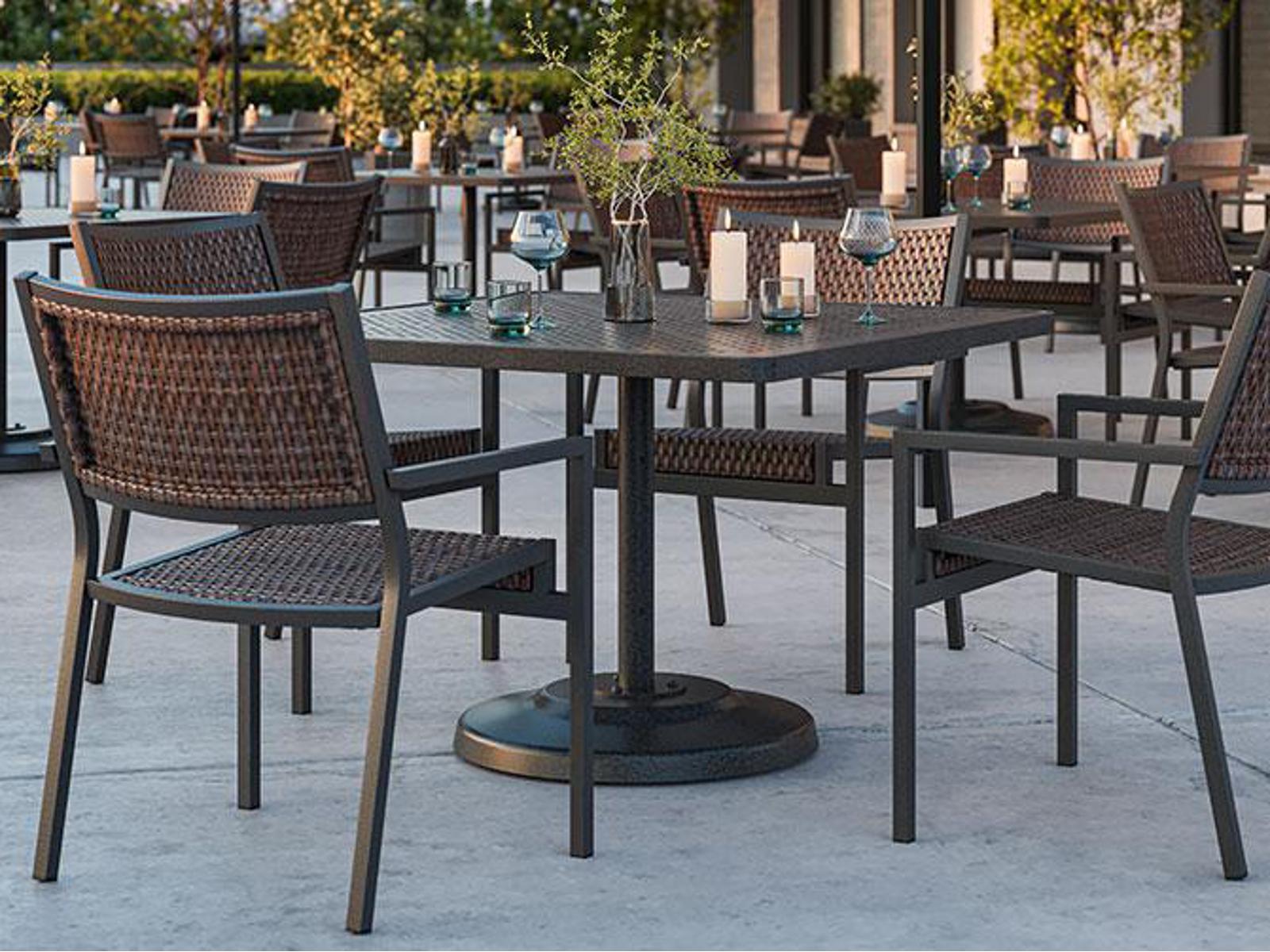 Tropitone Cabana Club Woven Aluminum Patio Dining Set