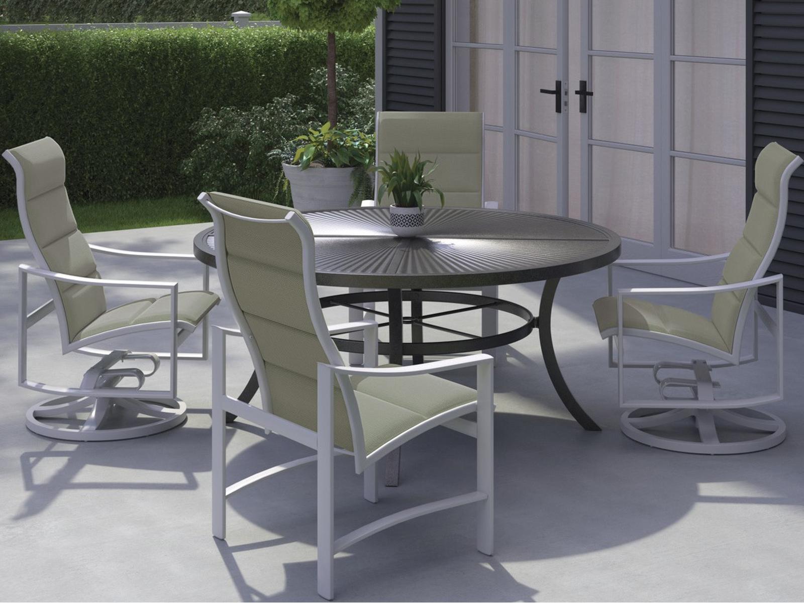 Tropitone Kenzo Padded Sling Aluminum Dining Set