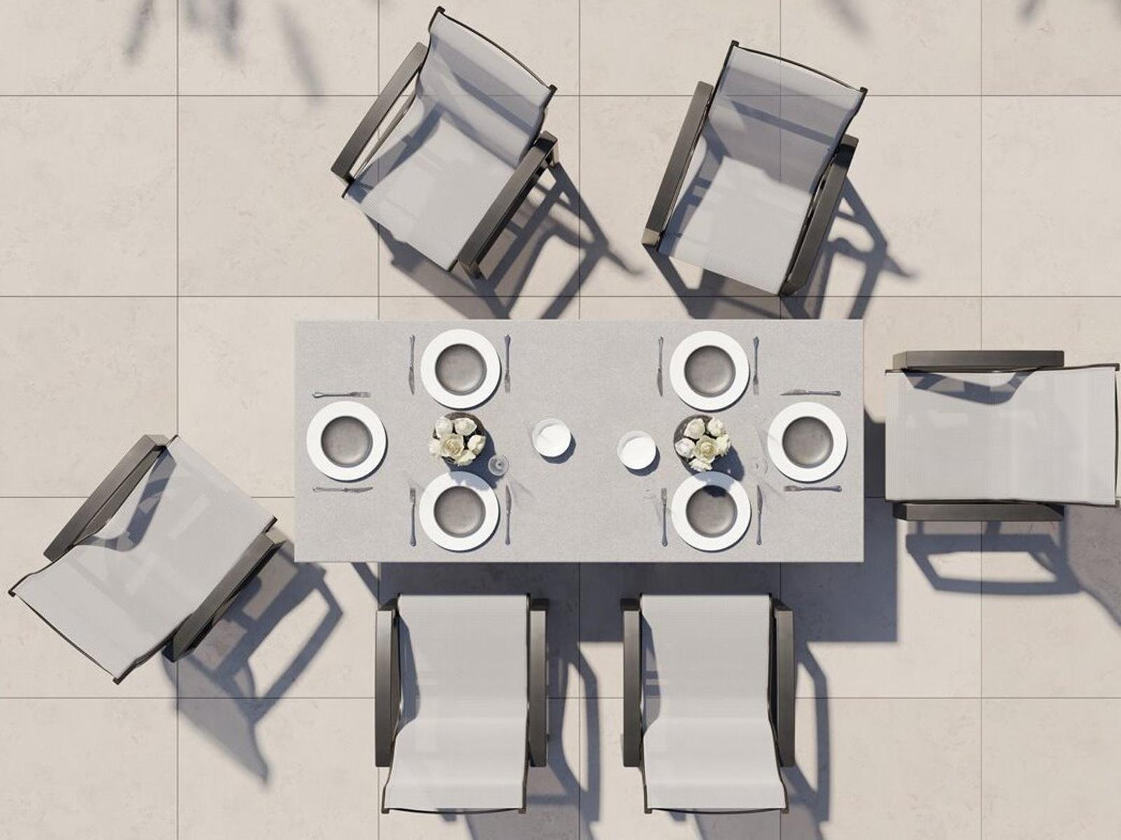 Tropitone Lakeside Sling Aluminum Dining Set