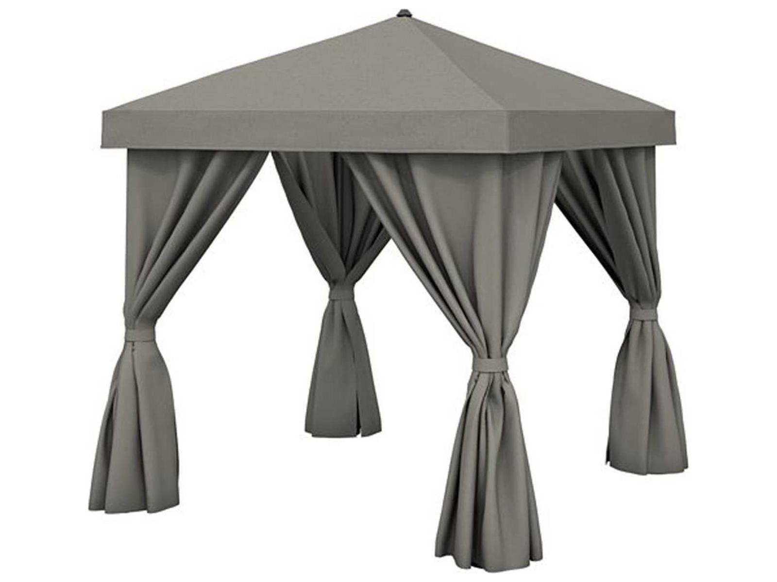 Tropitone Cabana Pavilion Aluminum 10 Foot Square with Fabric Curtains (no vent)