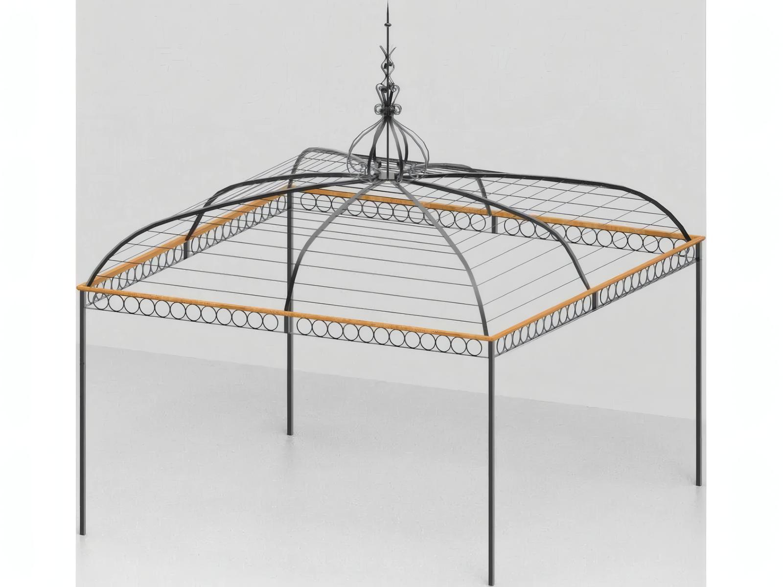 UnoPiu Tibsisco Iron Pavilion Complete with 4 Posts