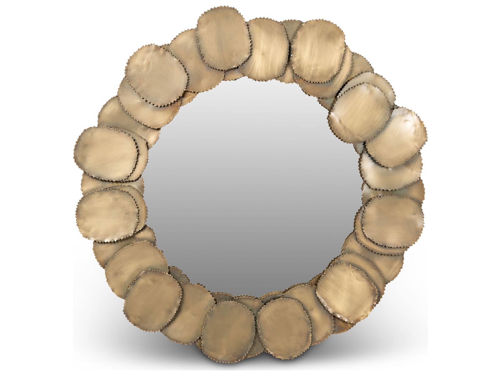 Urbia Elements Suri Round Antique Brass Wall Mirror
