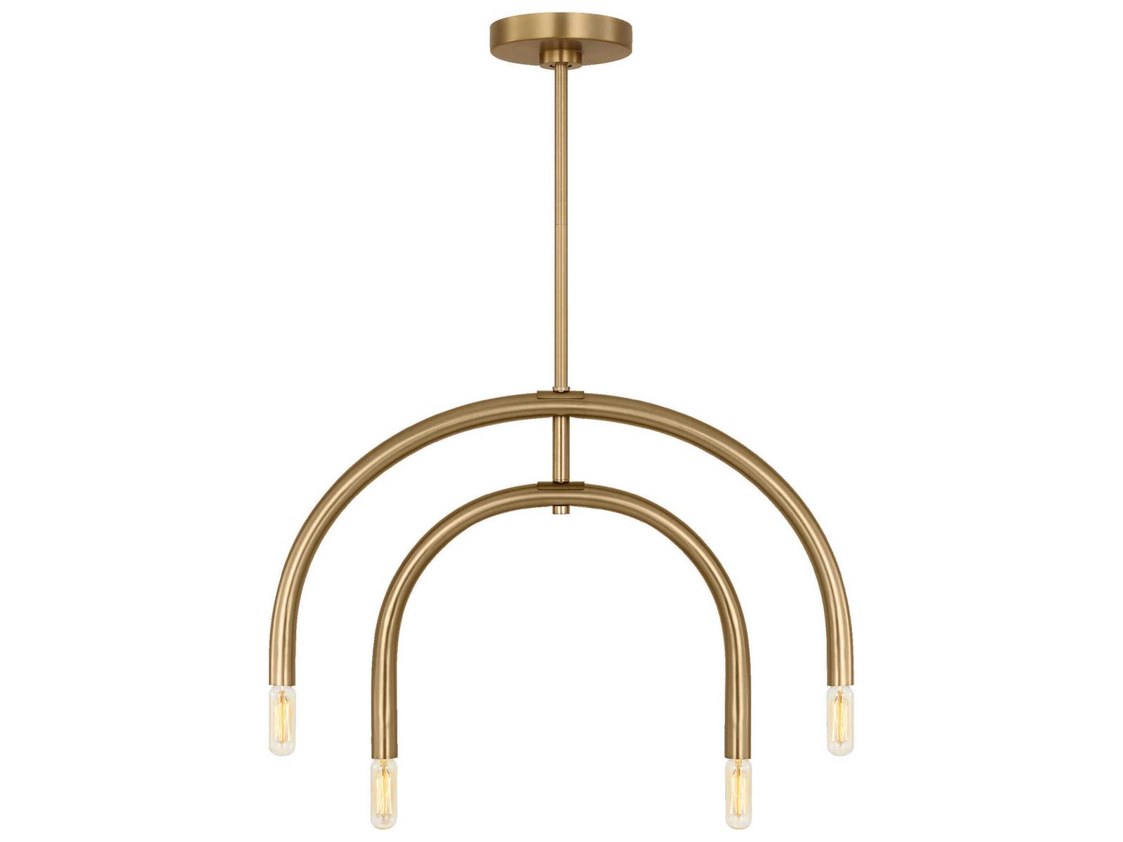 Visual Comfort Studio Hadden 4-Light Satin Brass Chandelier