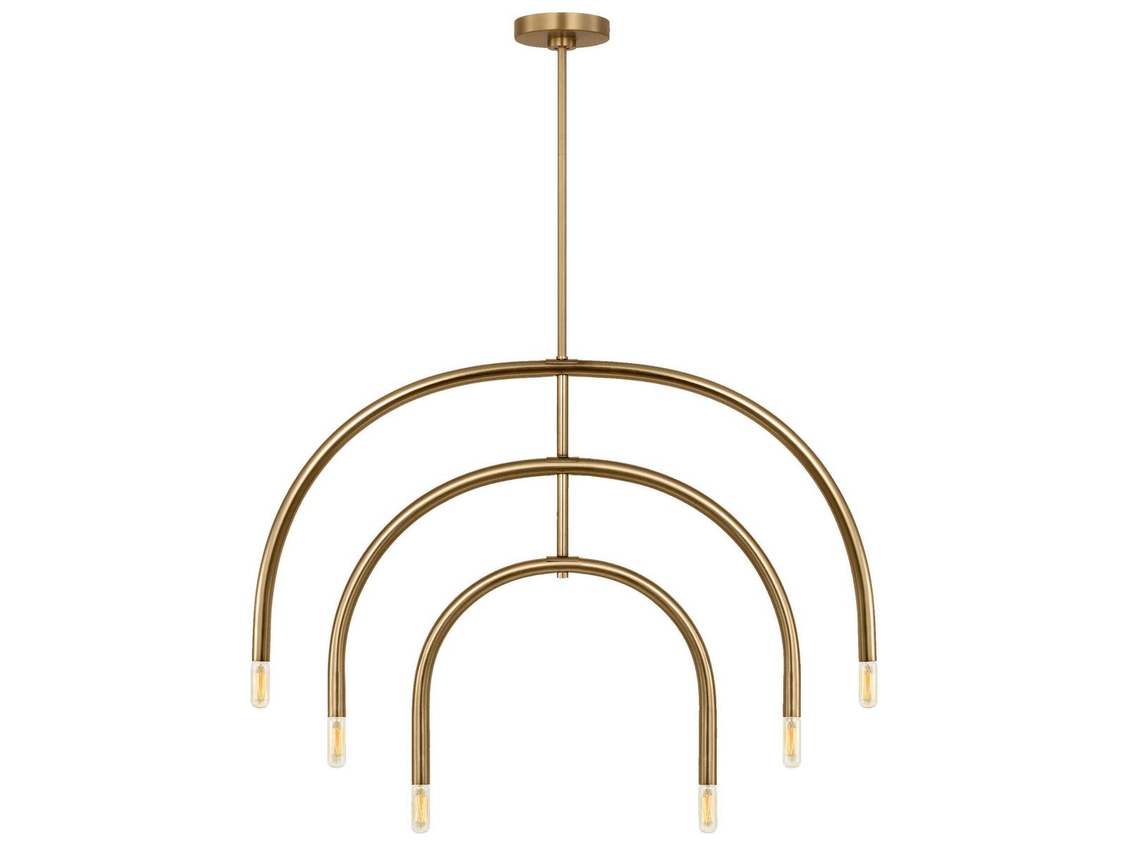 Visual Comfort Studio Hadden 6-Light Satin Brass Chandelier