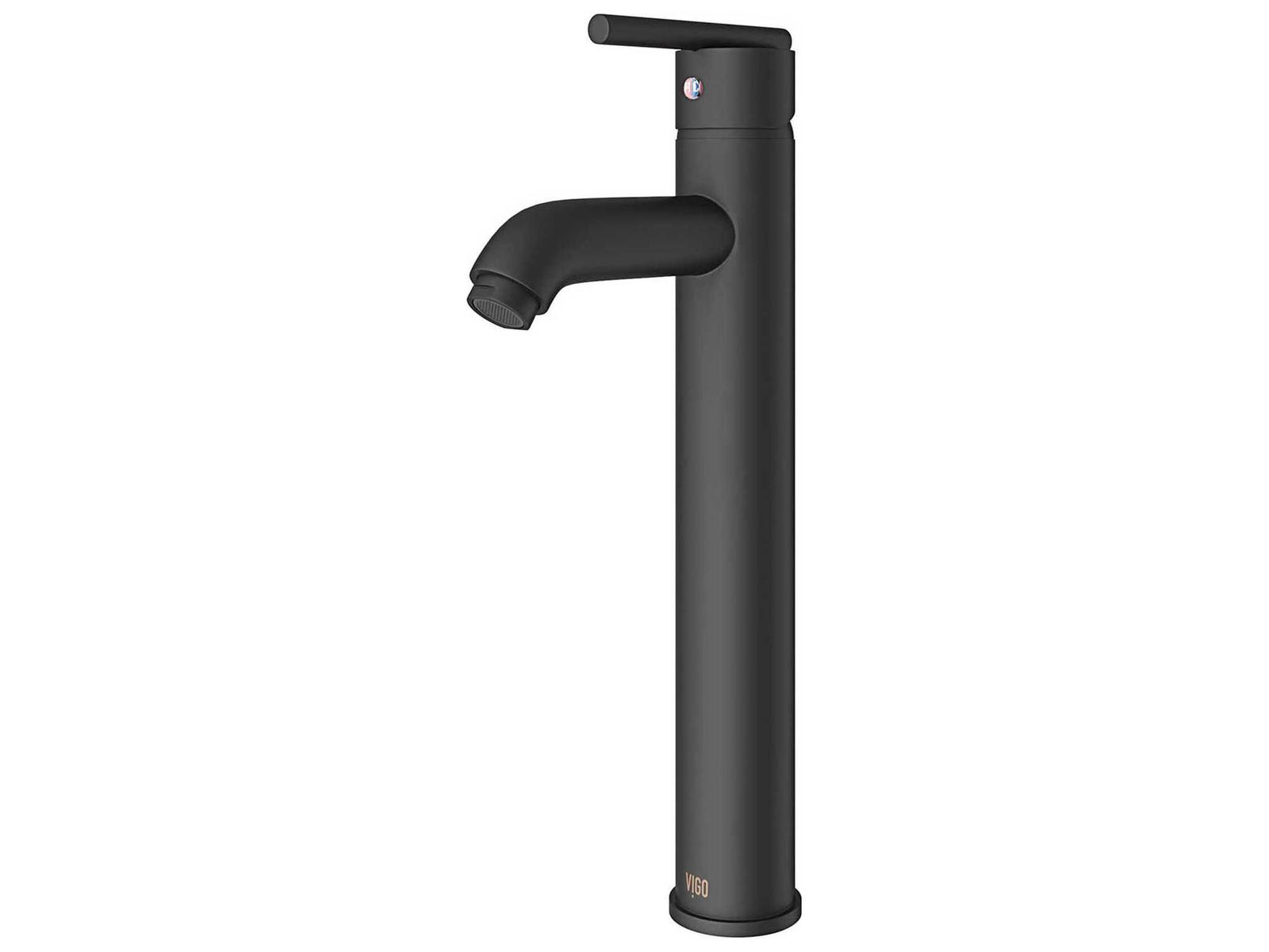 Vigo Seville Matte Black 1-Handle Vessel Bathroom Faucet